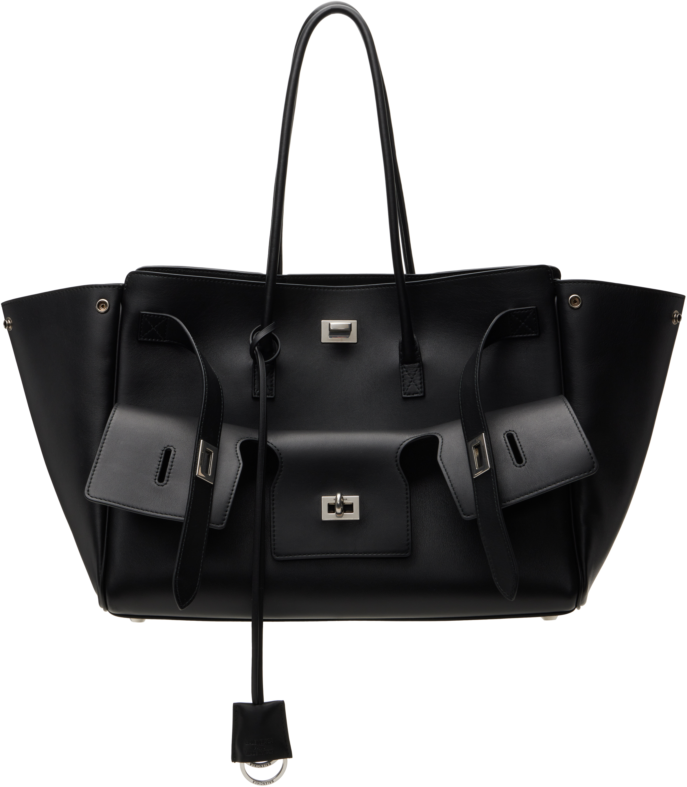 Balenciaga Black Bel Air Medium Carry All Bag In 1000 Black