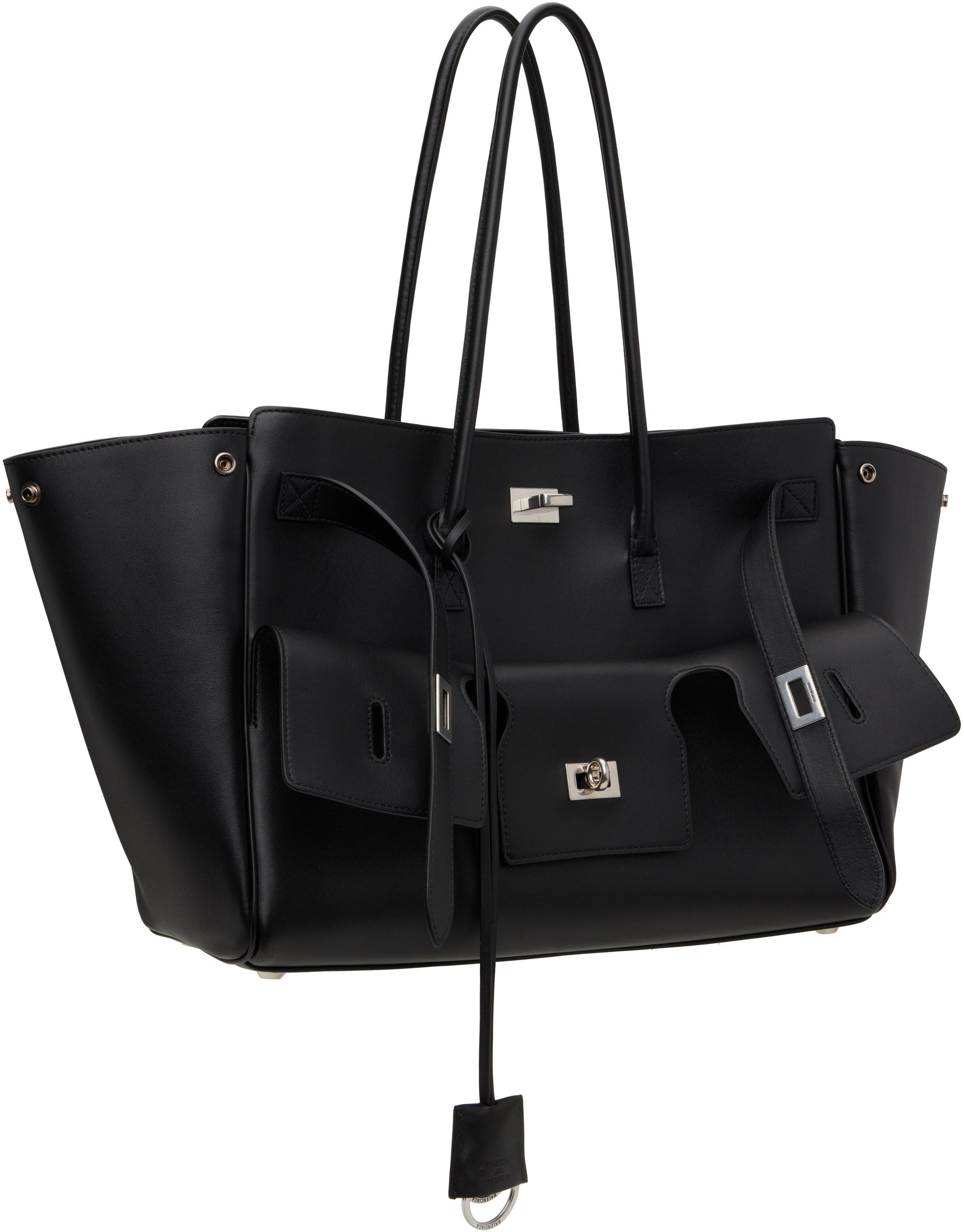 Balenciaga Black Bel Air Medium Carry All Bag In 1000 Black