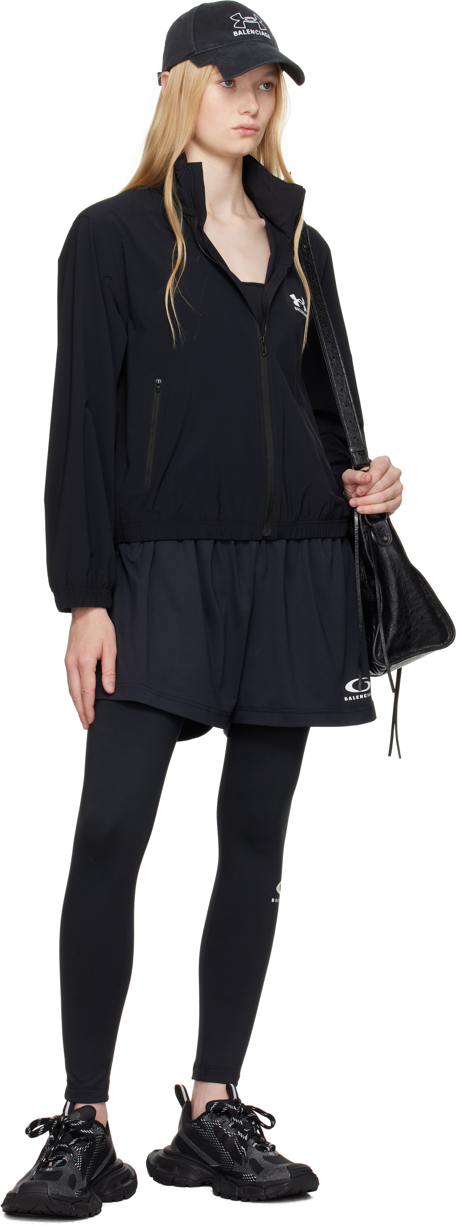 Balenciaga Black Under Armour Edition Running Shorts In 1000 Black
