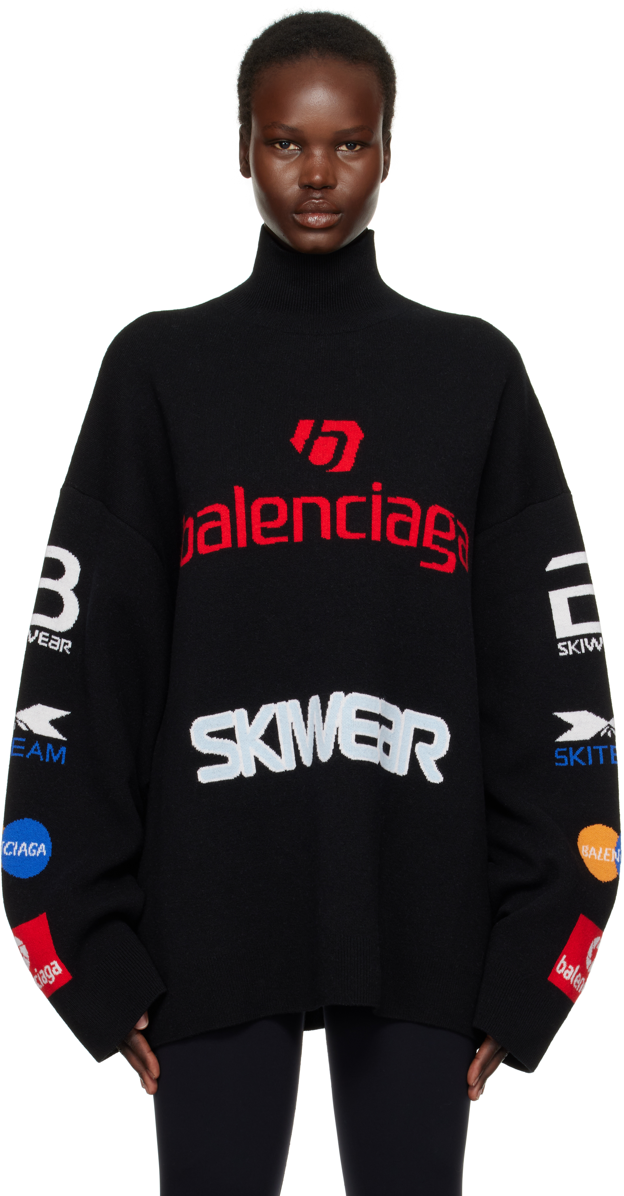 Black Ski Long Sleeve Turtleneck