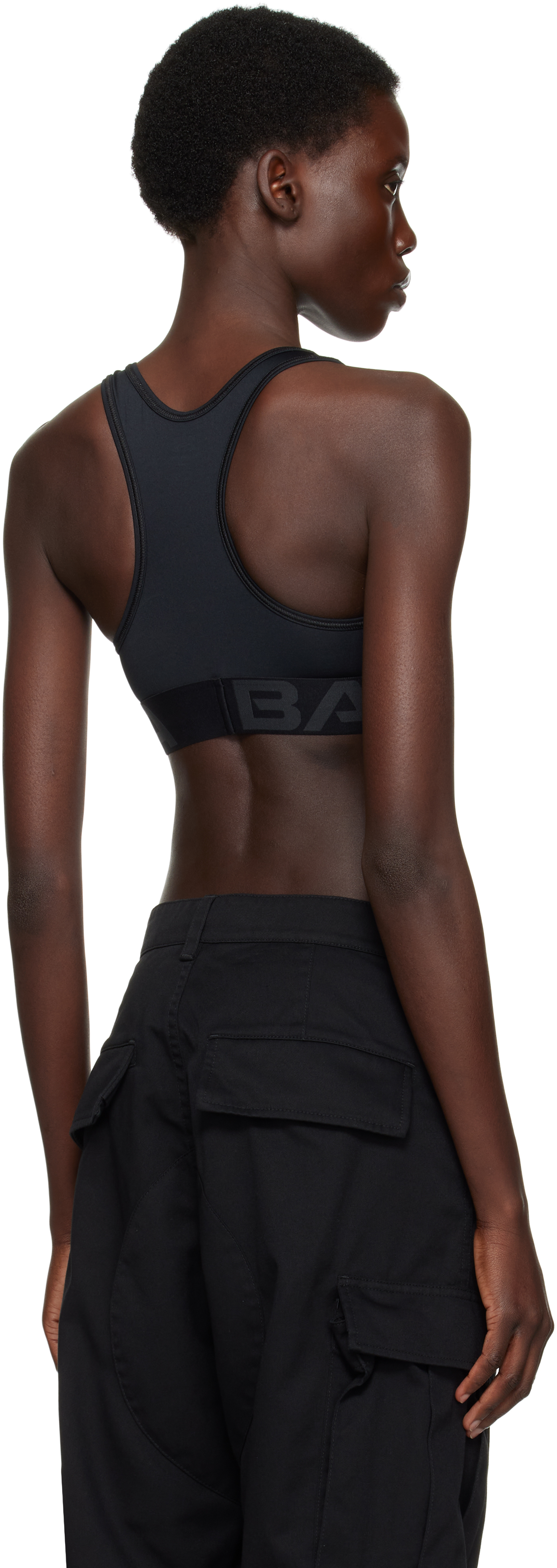 Balenciaga Collaboration Racerback Sleeveless Top In 1062 Black/grey