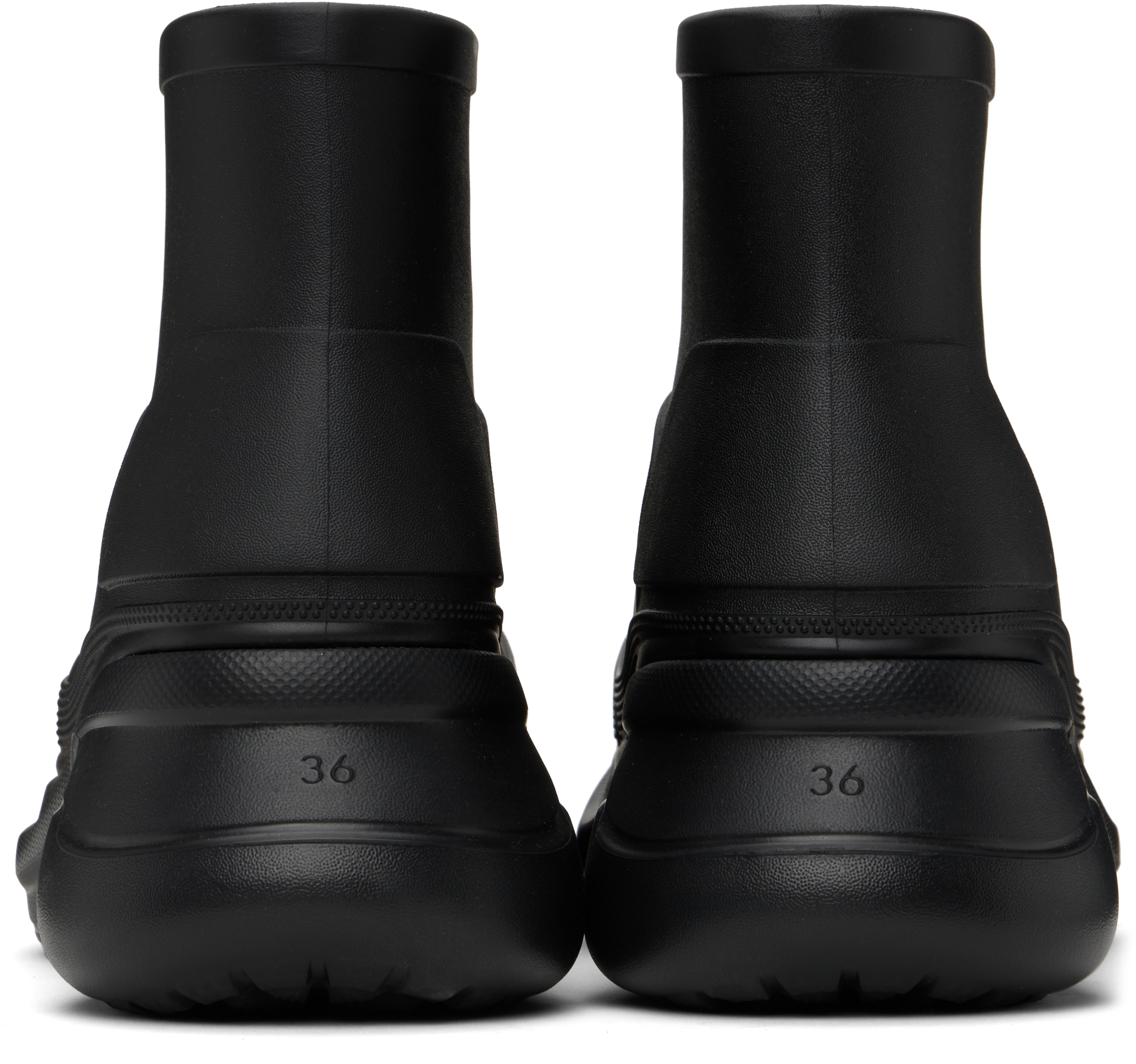 Balenciaga + Crocs Eva Rubber Platform Ankle Boots In 1000 Black