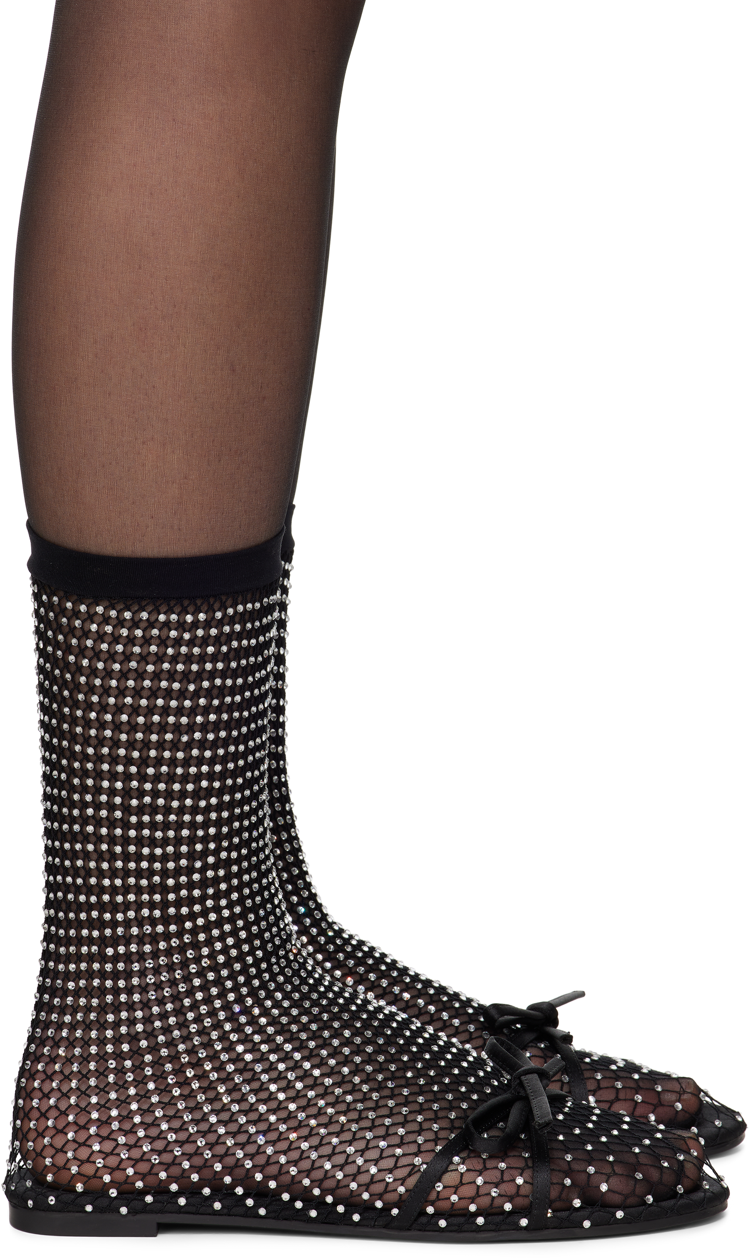 Black Leopold Bootie Ballerina Flats