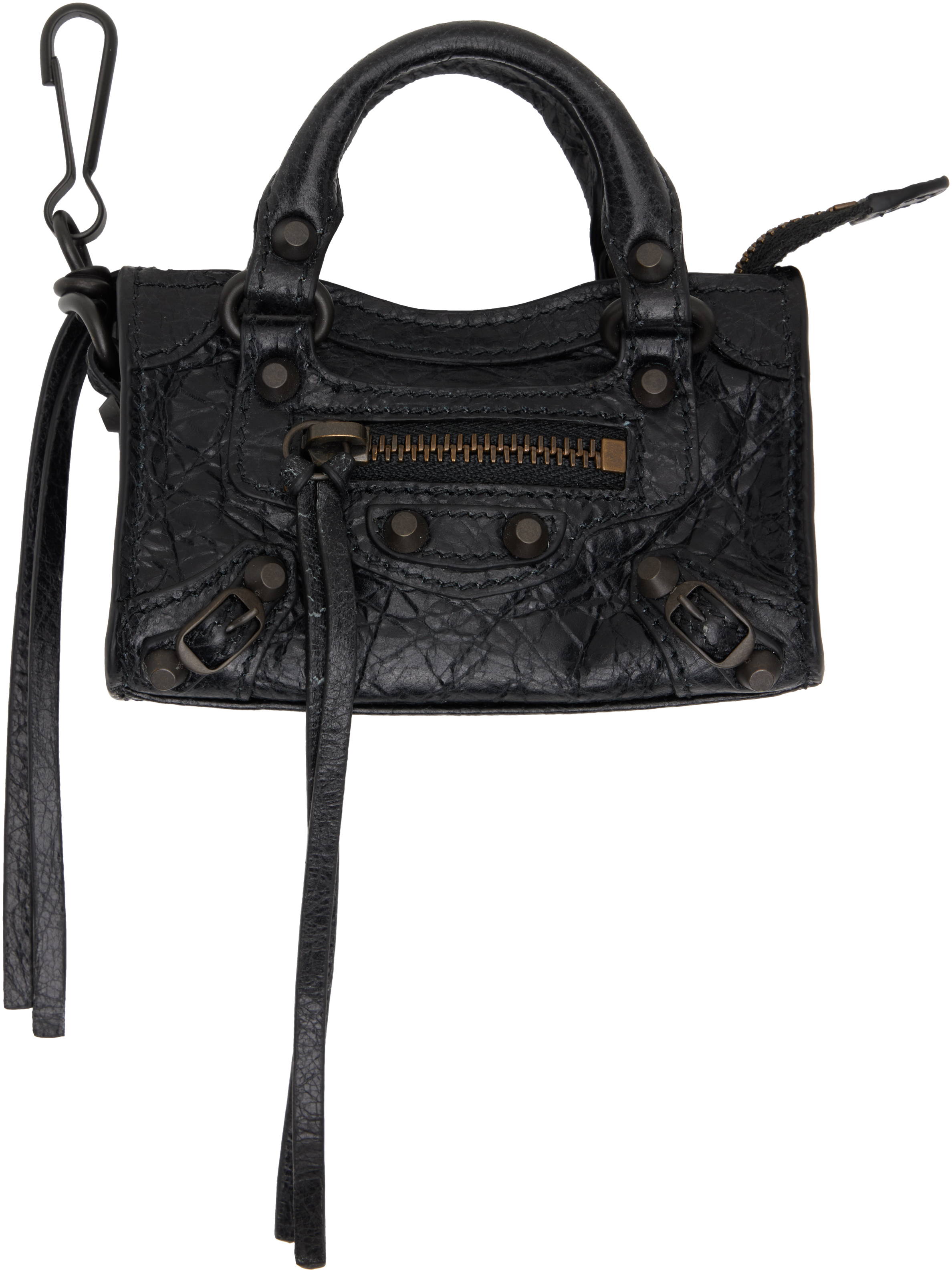 Balenciaga: ブラック 'Le City' Micro バッグチャーム | SSENSE Balenciaga: ブラック 'Le City' Micro バッグチャーム | SSENSE