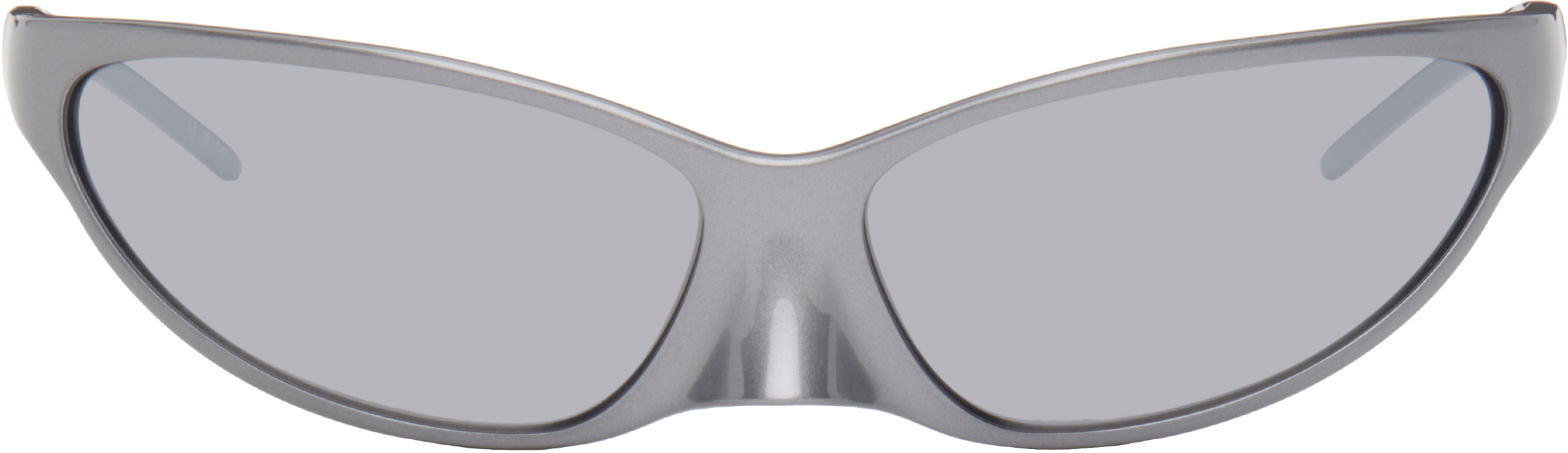 Shop Balenciaga Gray 4g Cat Sunglasses In Grey-grey-grey