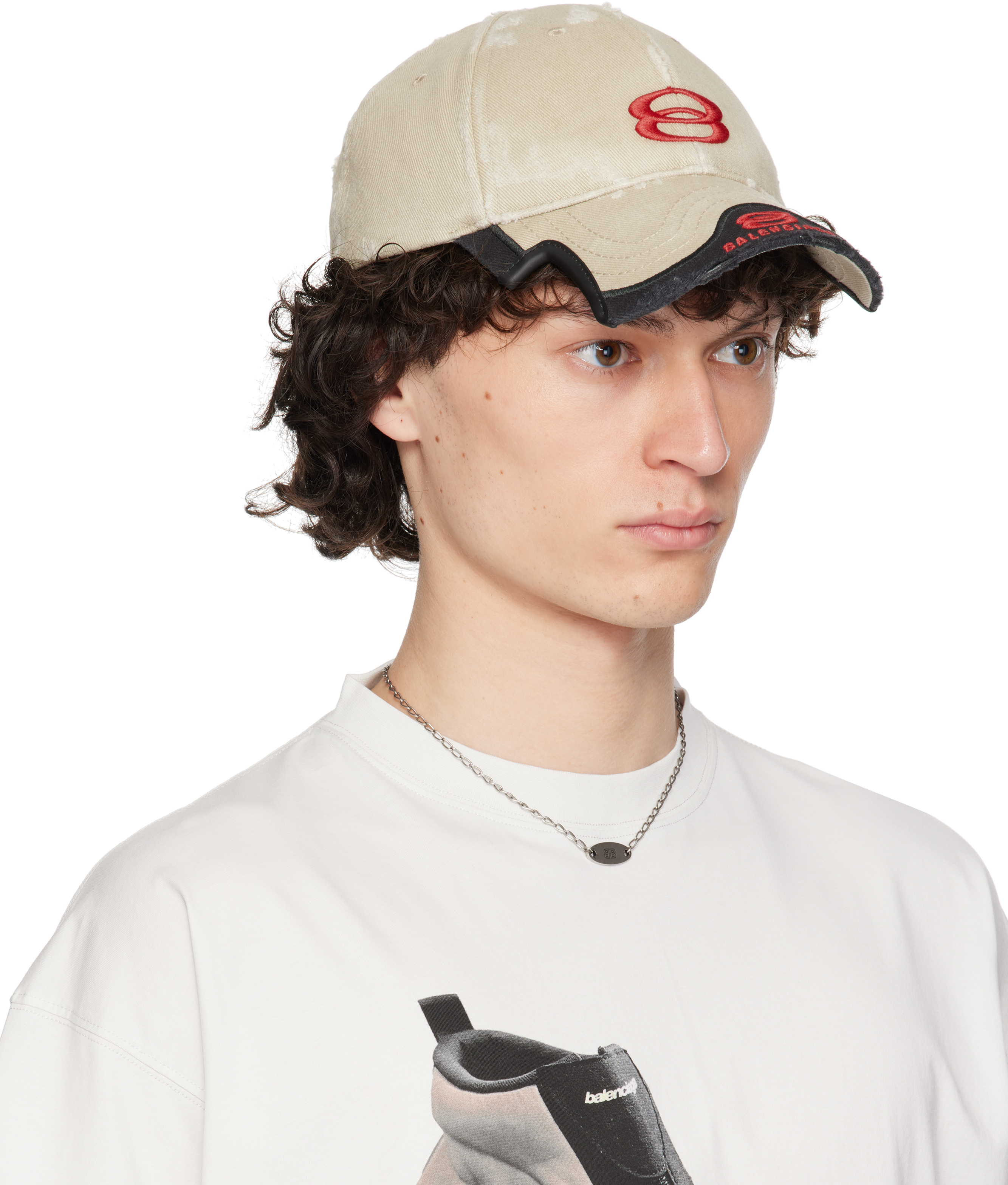 Balenciaga Beige Under Armour Edition Double Unity Cap In Neutral