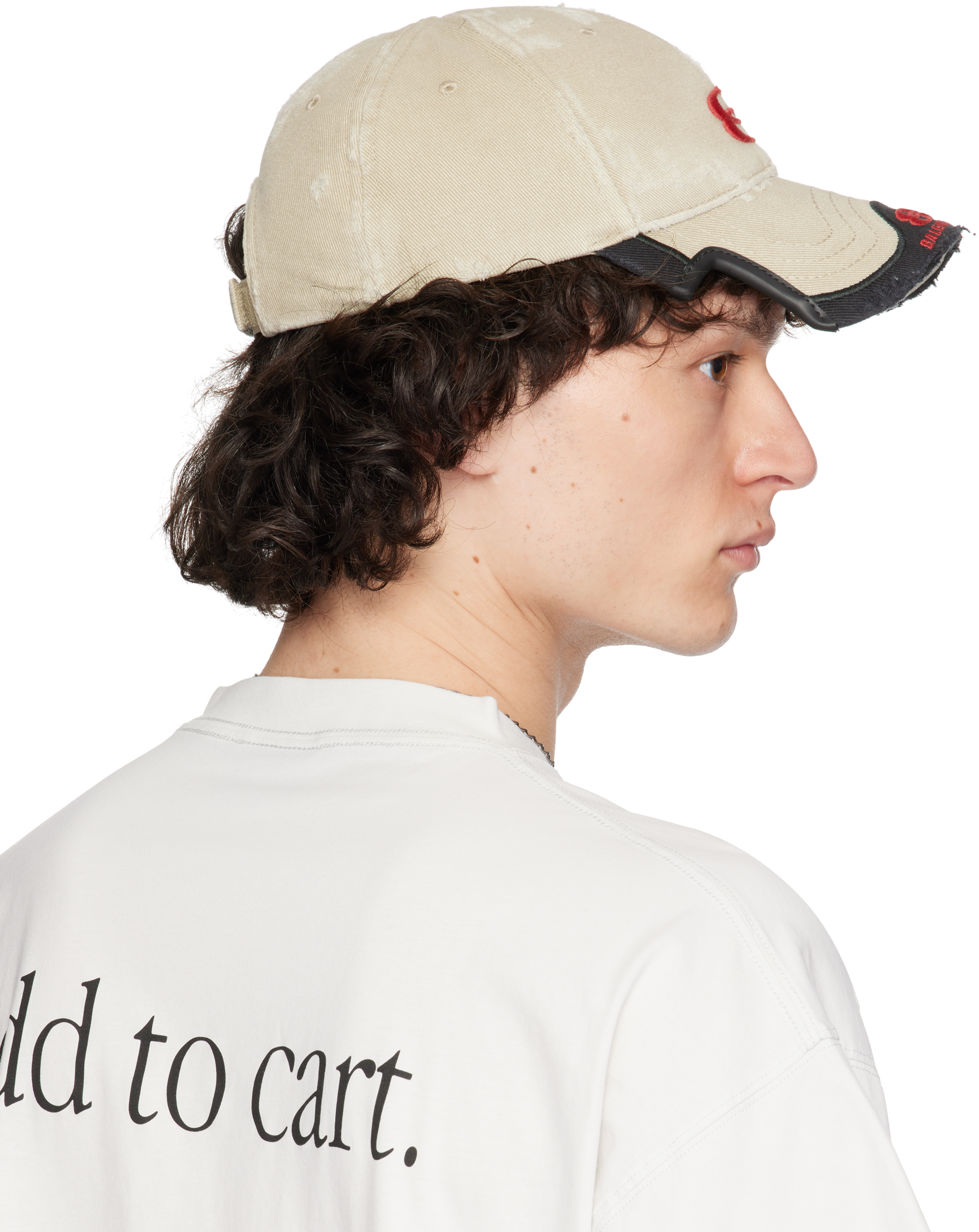 Balenciaga Beige Under Armour Edition Double Unity Cap In Neutral
