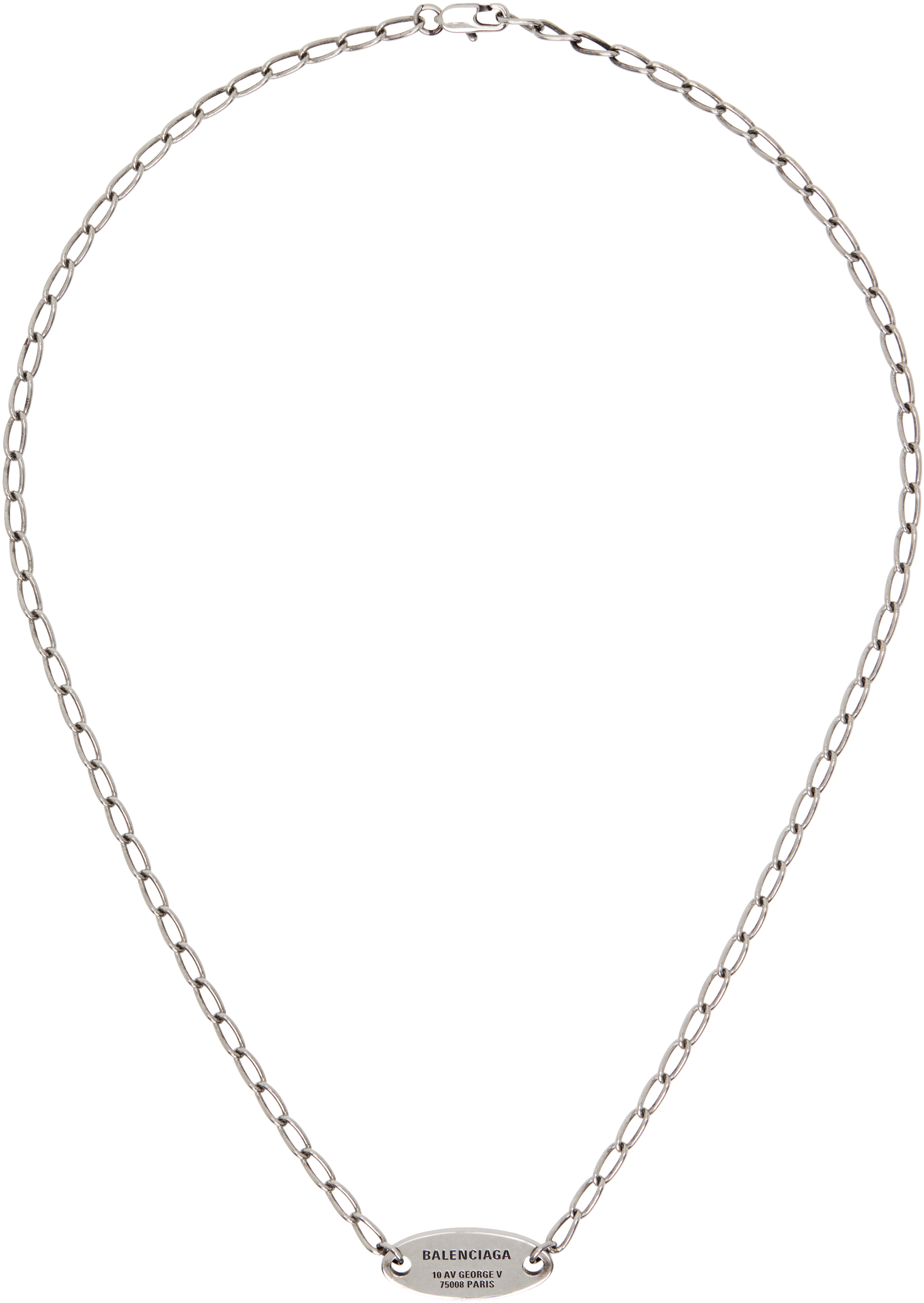 BALENCIAGA EVERYDAY ネックレス アンティークシルバー BALENCIAGA】アンティークシルバーゴス スネーク ネックレス