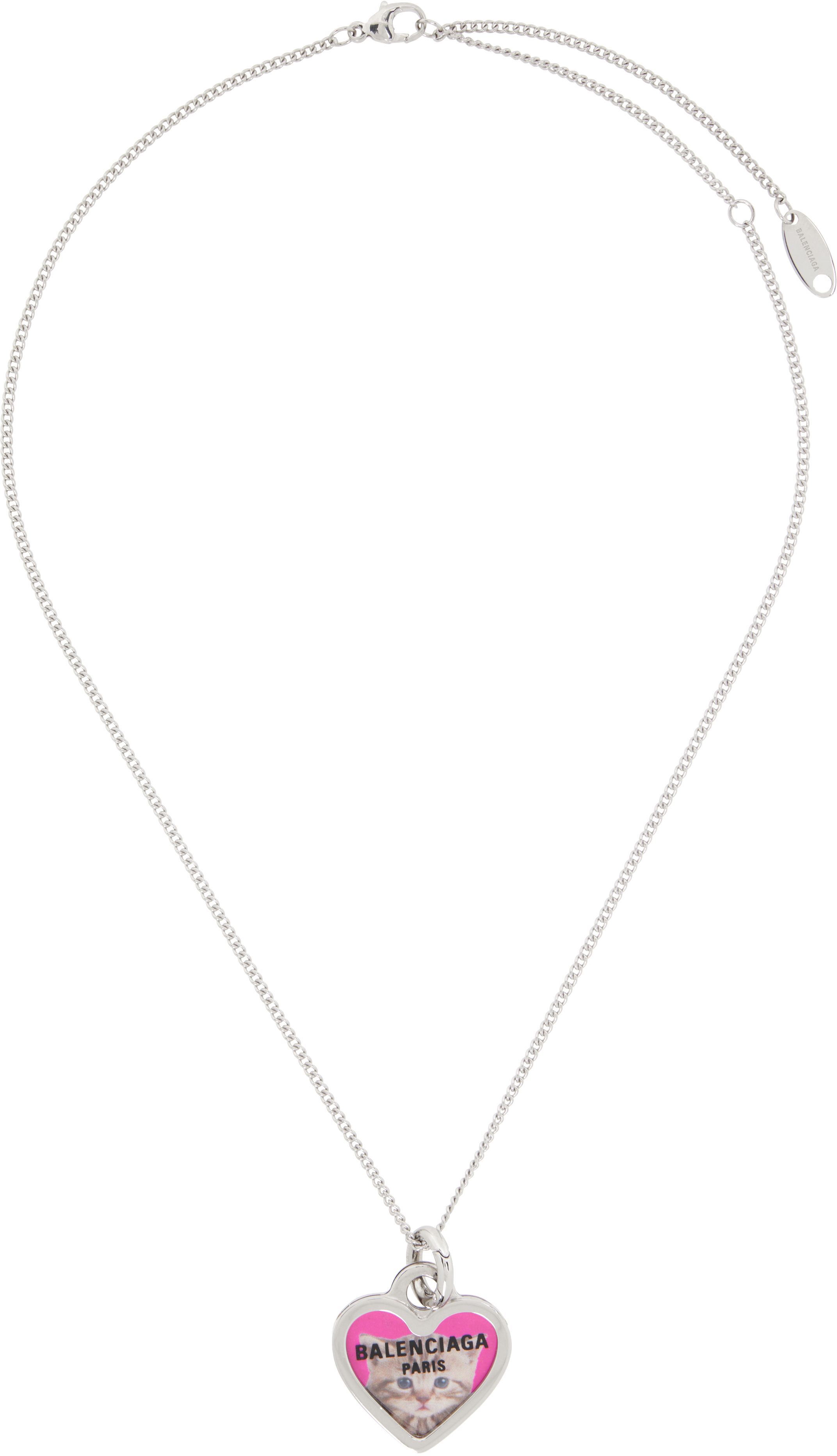 ◆BALENCIAGA 最新作◆Darling ネックレス/Silver Fushia◆ Darling Necklace in Silver/fushia | Balenciaga US