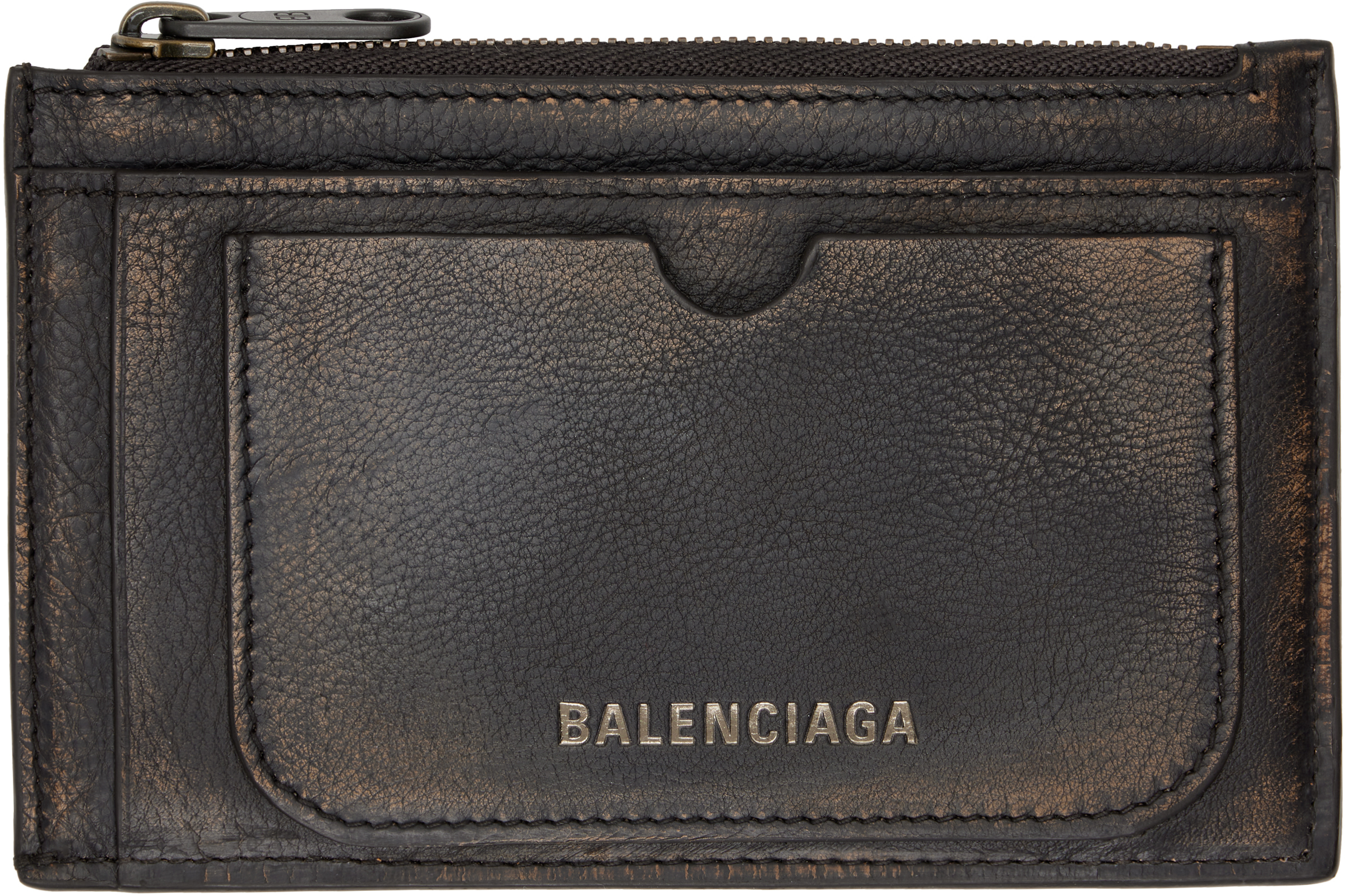 Brown Bitonal Leather Card Holder