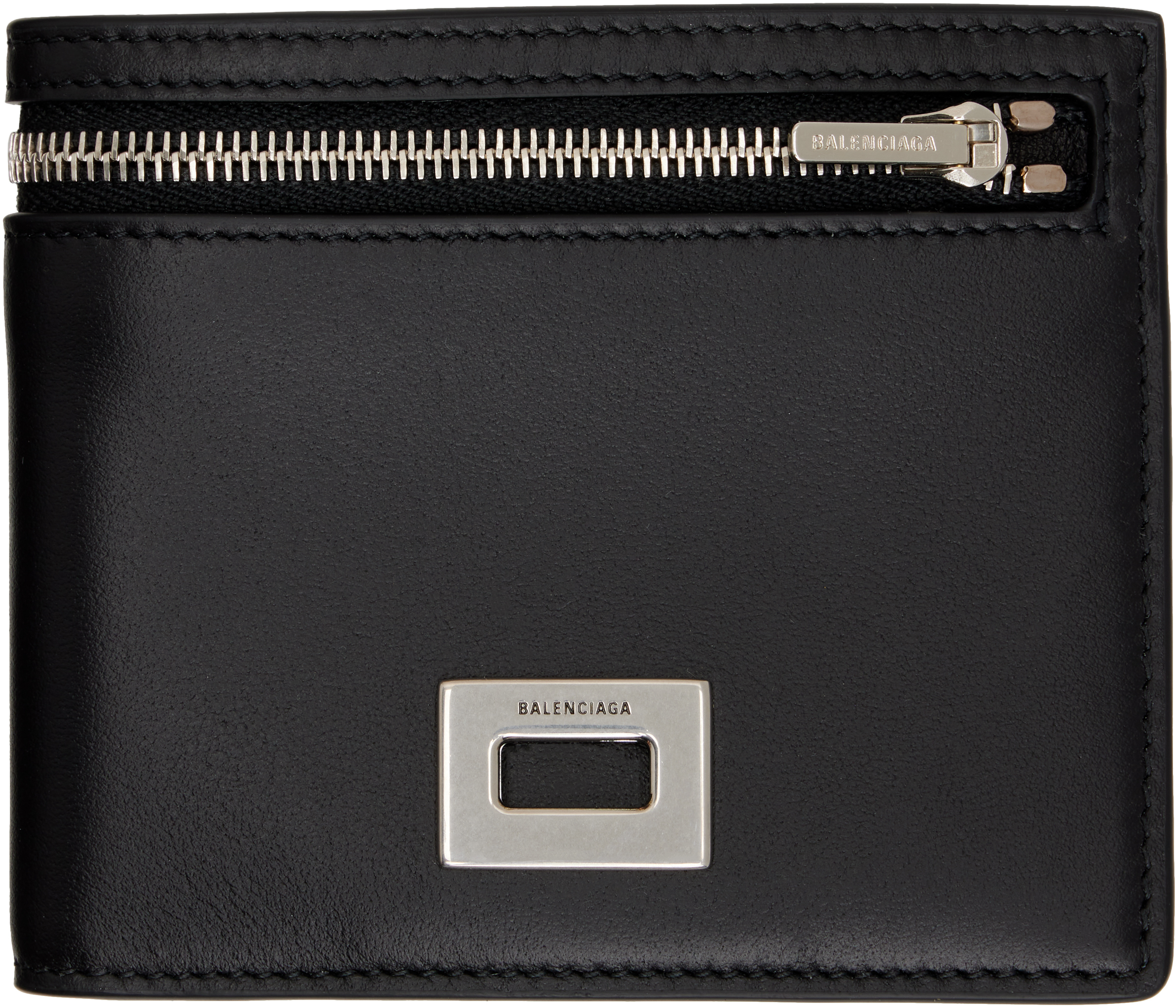 Balenciagaバレンシアガ*ブラック Rodeo Square Folded 財布 Black Rodeo Square Folded Wallet by Balenciaga on Sale