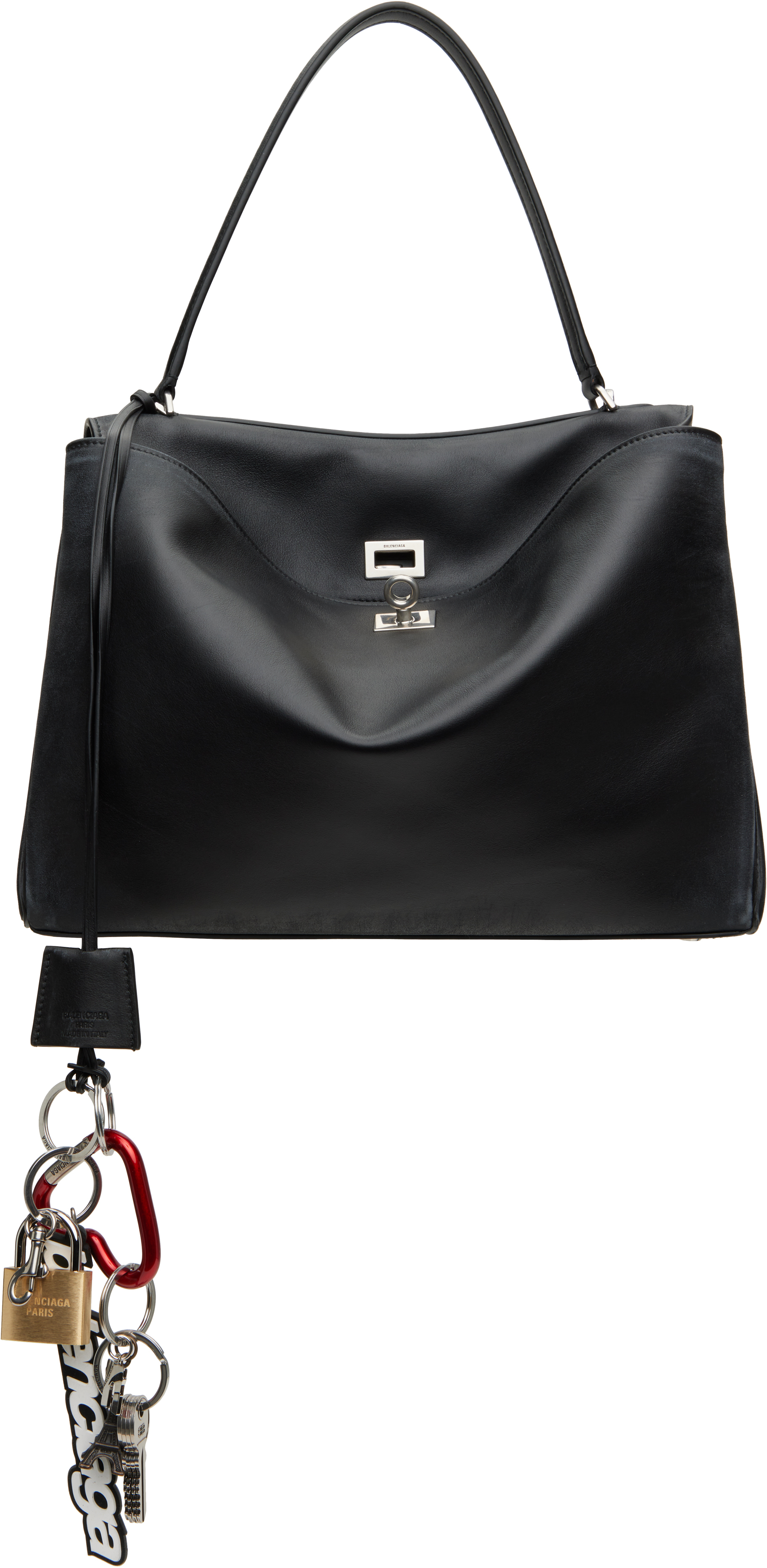 Balenciaga: Black Rodeo Medium With One Charm Bag | SSENSE