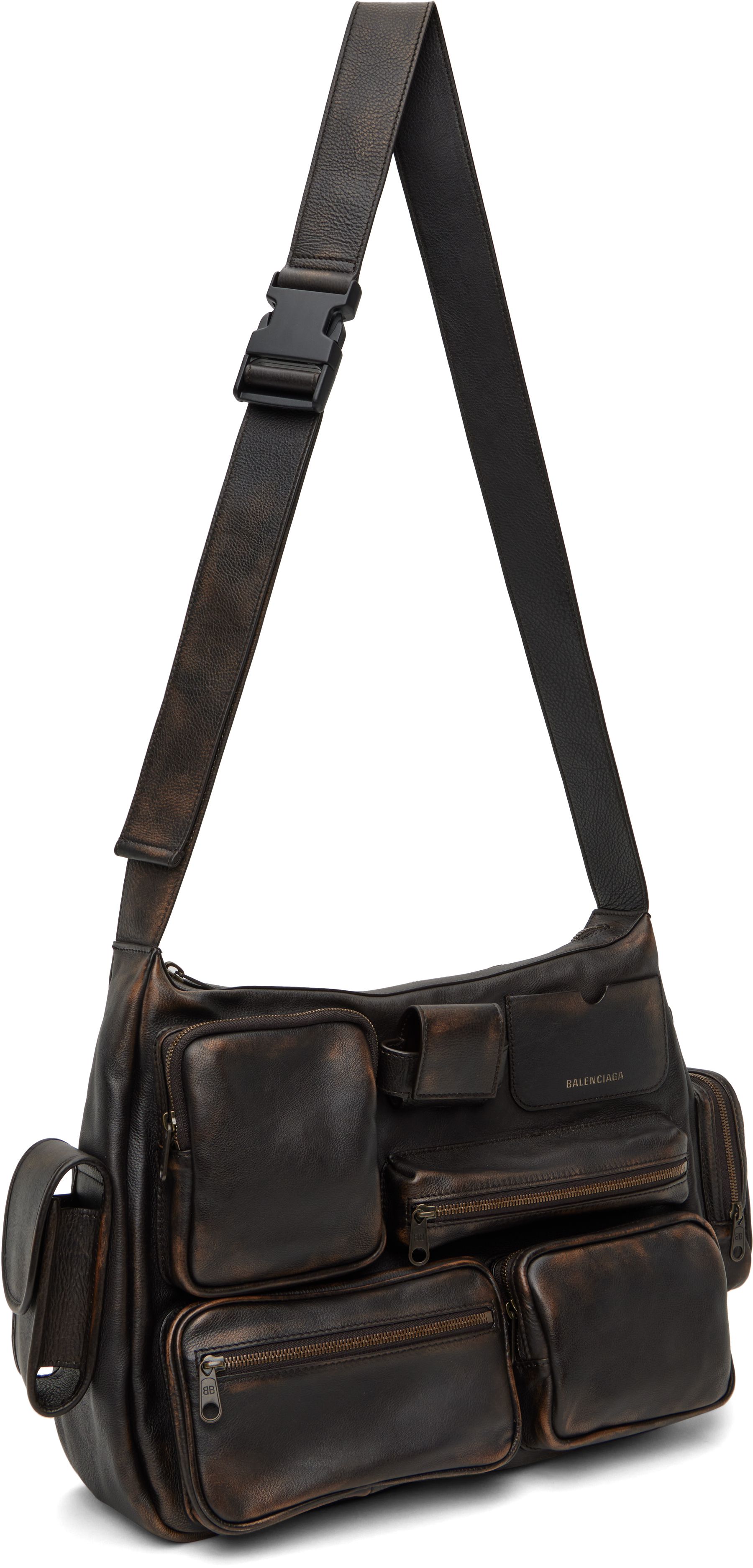 Balenciaga Brown Superbusy Messenger Bag In 9862