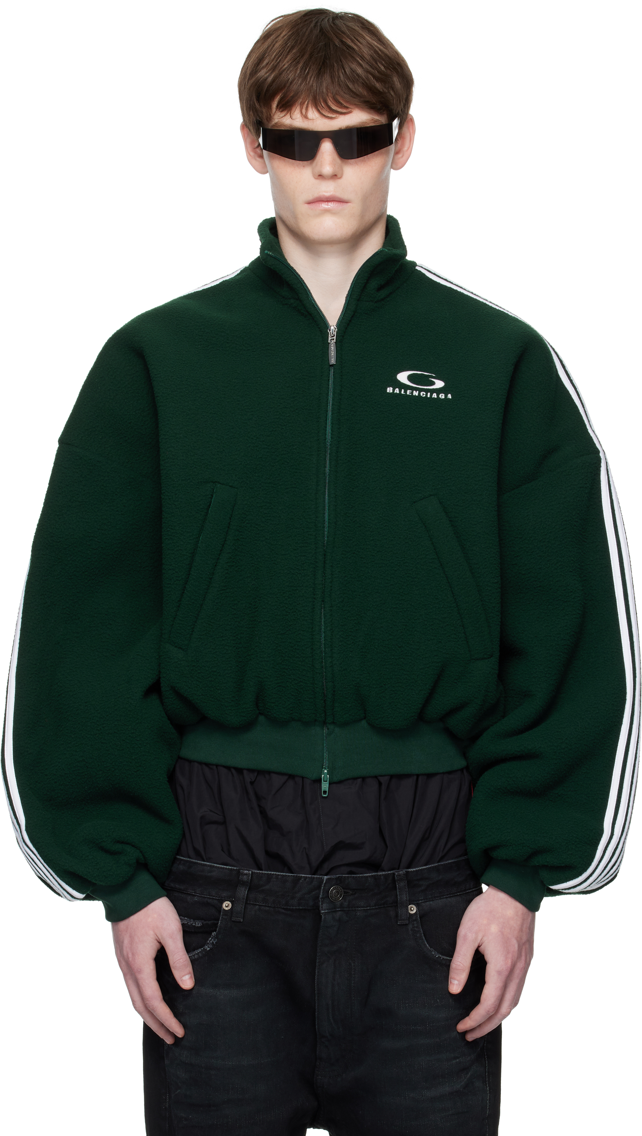 Green Loop Sports Icon Round Zip-Up Jacket