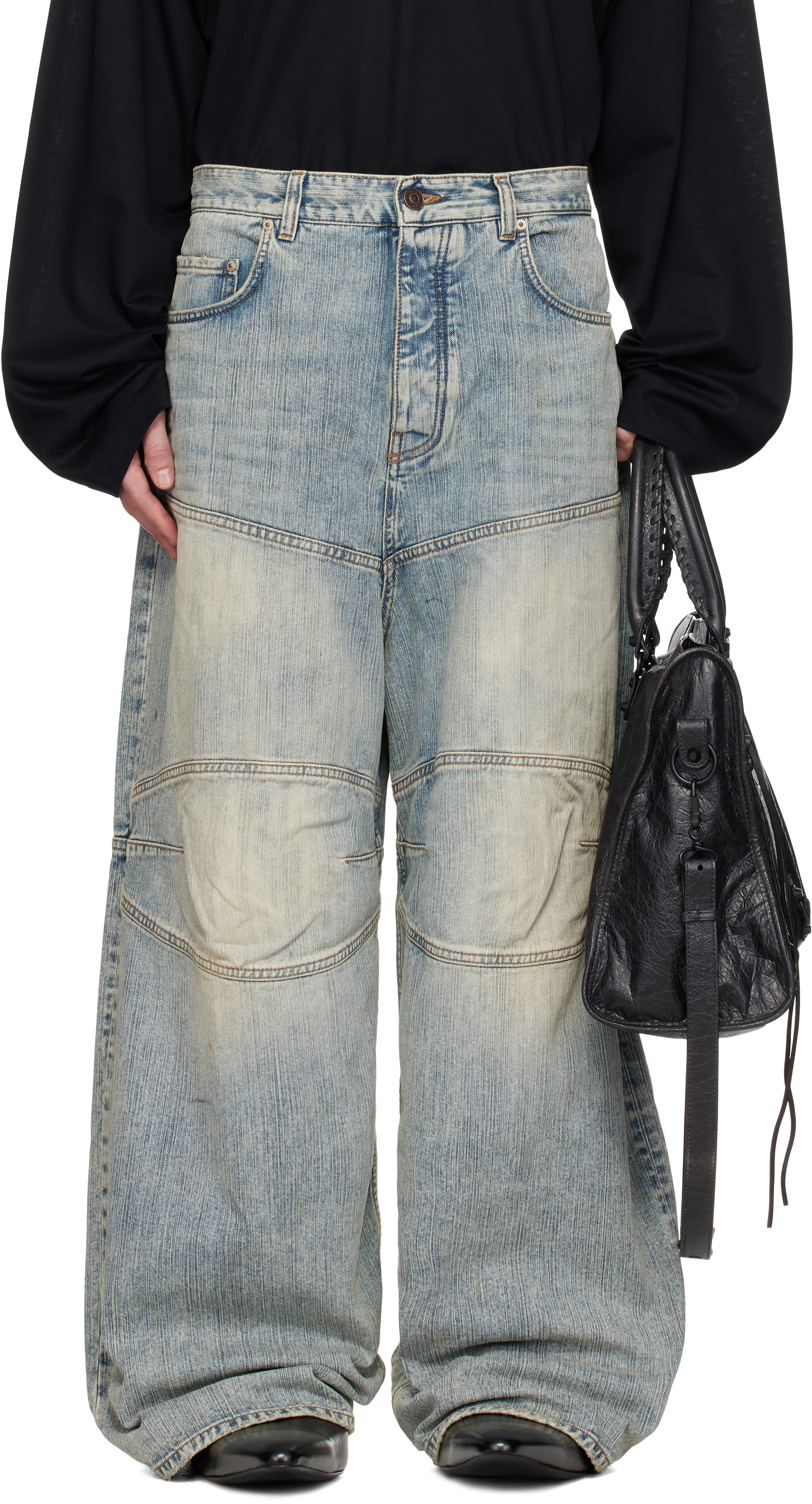 Balenciaga: Blue Baggy Jeans | SSENSE Balenciaga: Blue Baggy Jeans | SSENSE