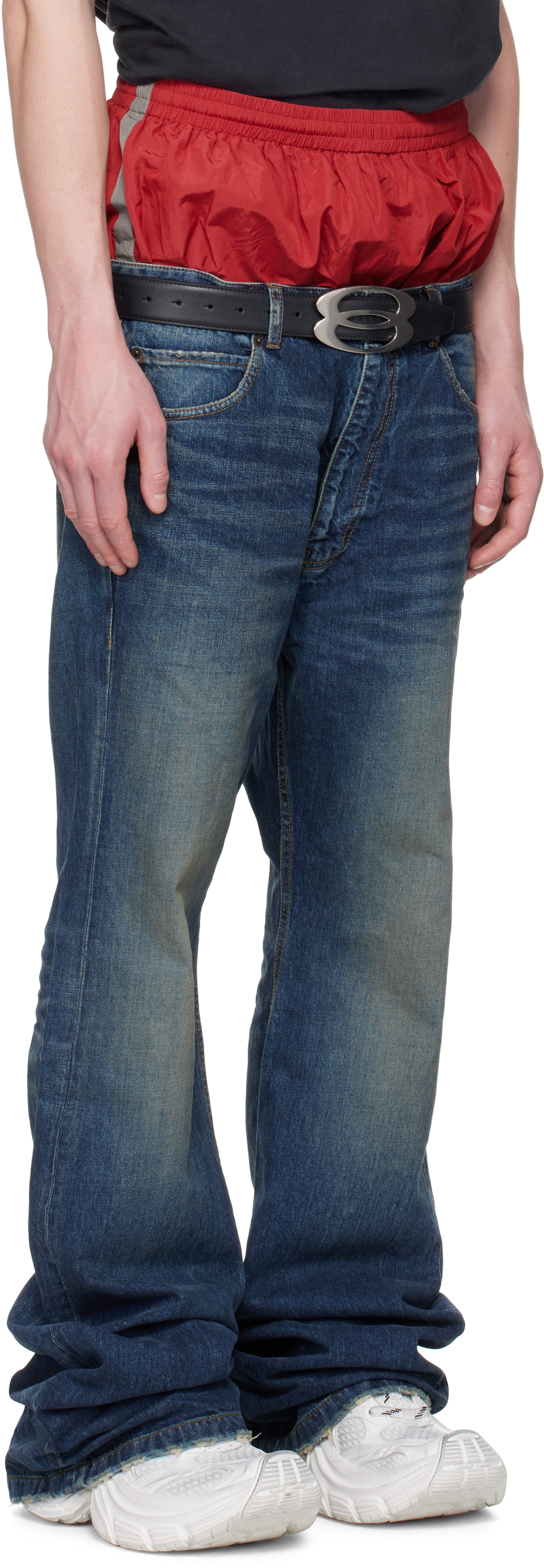Balenciaga Men Layered Jeans In 3020