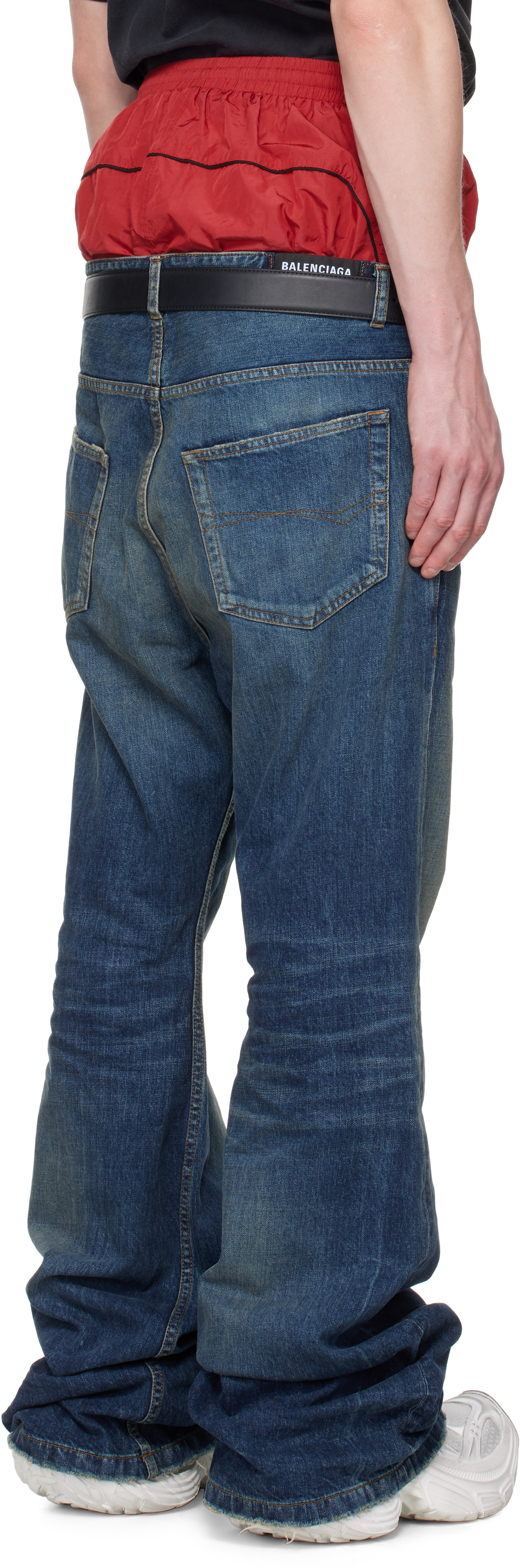 Balenciaga Men Layered Jeans In 3020