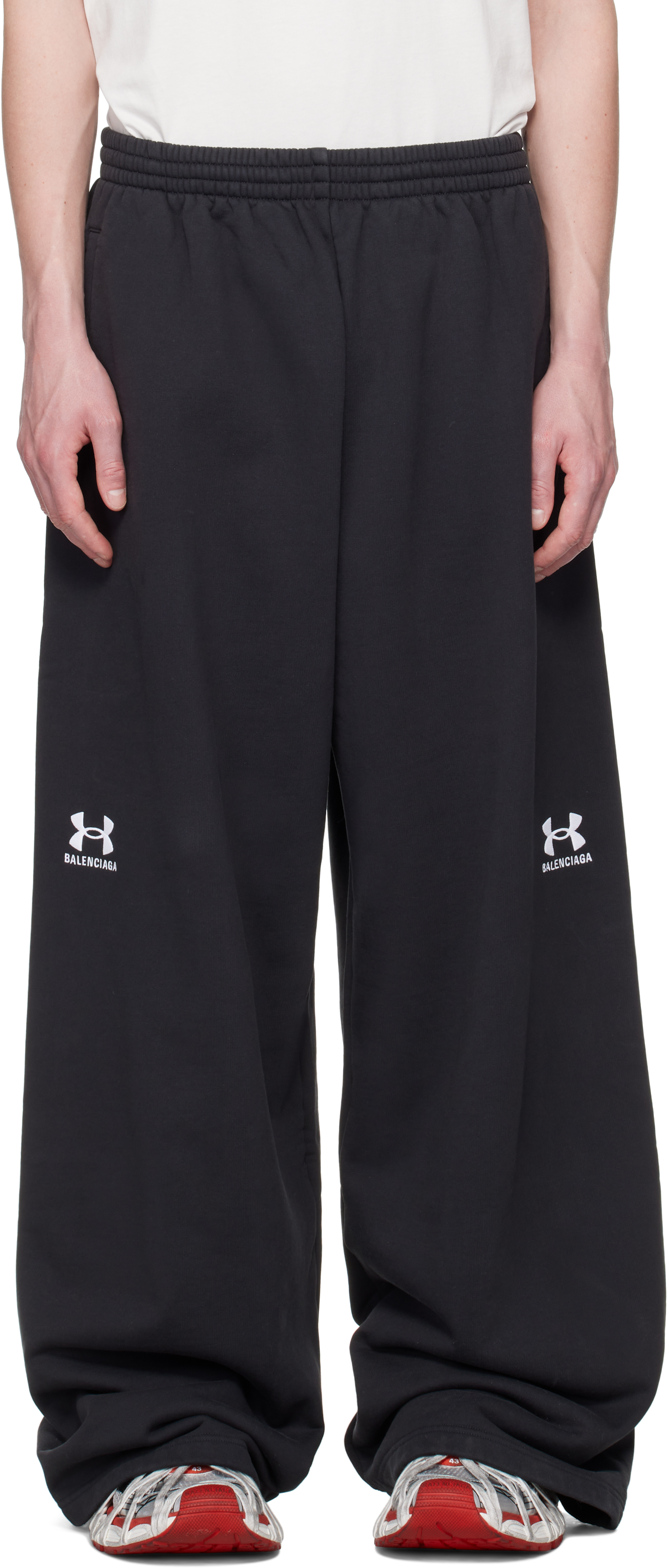Balenciaga Black Under Armour Edition Baggy Sweatpants In Black