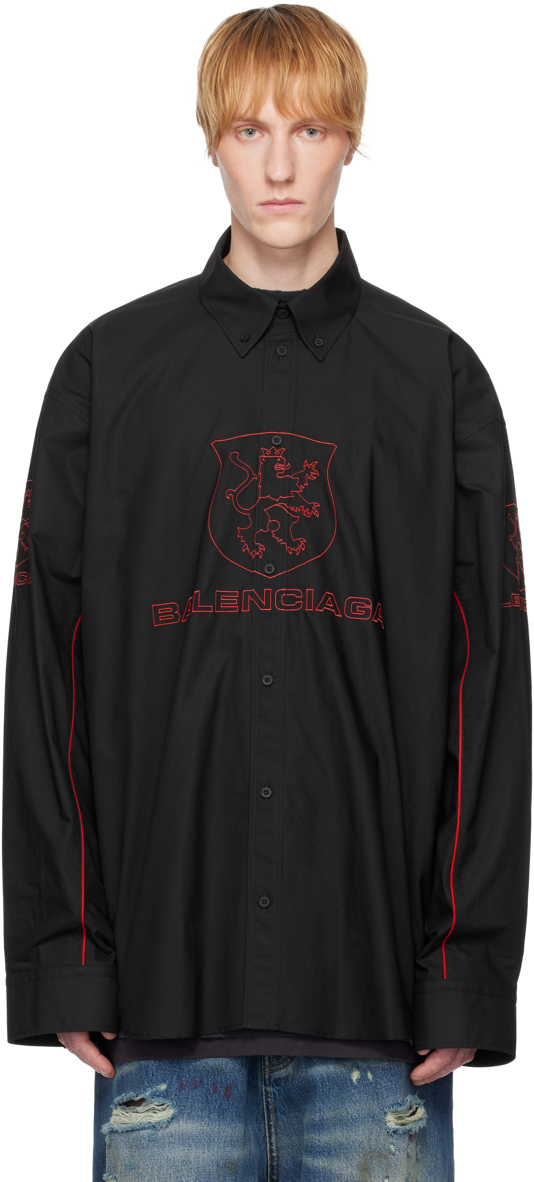 Black Embroidered Shirt