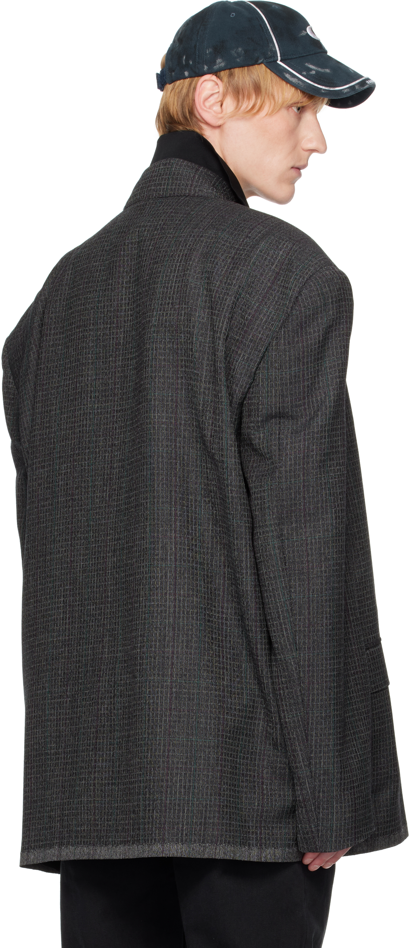 Balenciaga Gray Seamless Tailored Blazer In 1077