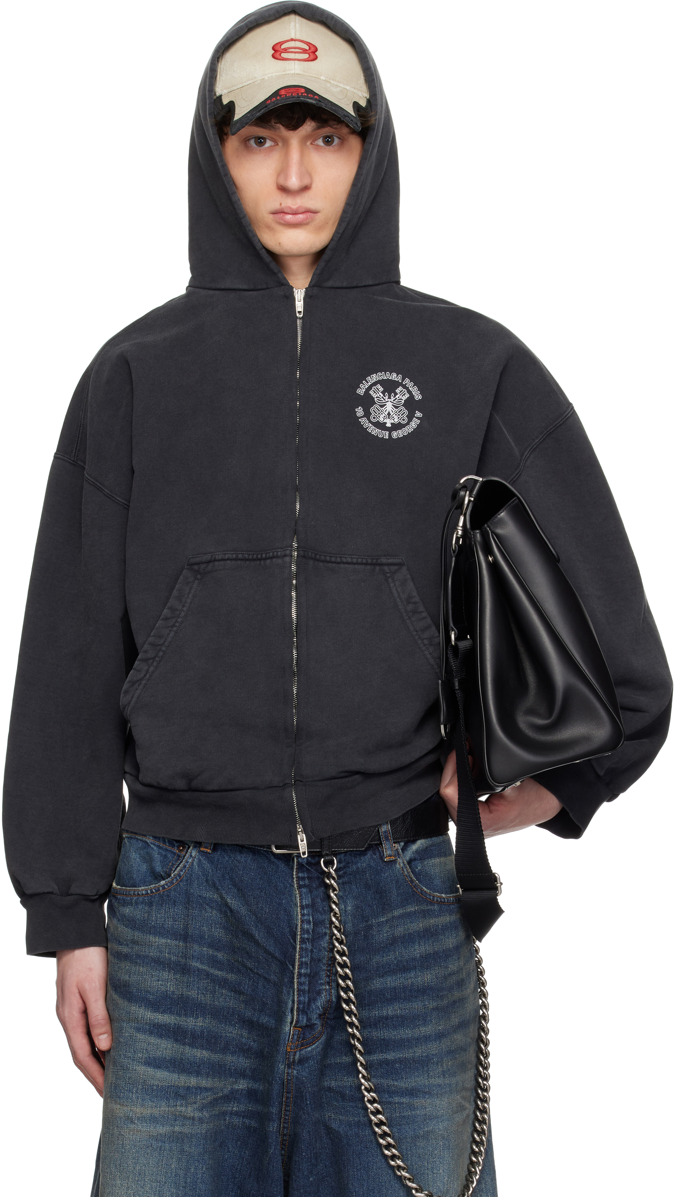 Black Key Crest Molleton Archetype Zip-Up Hoodie