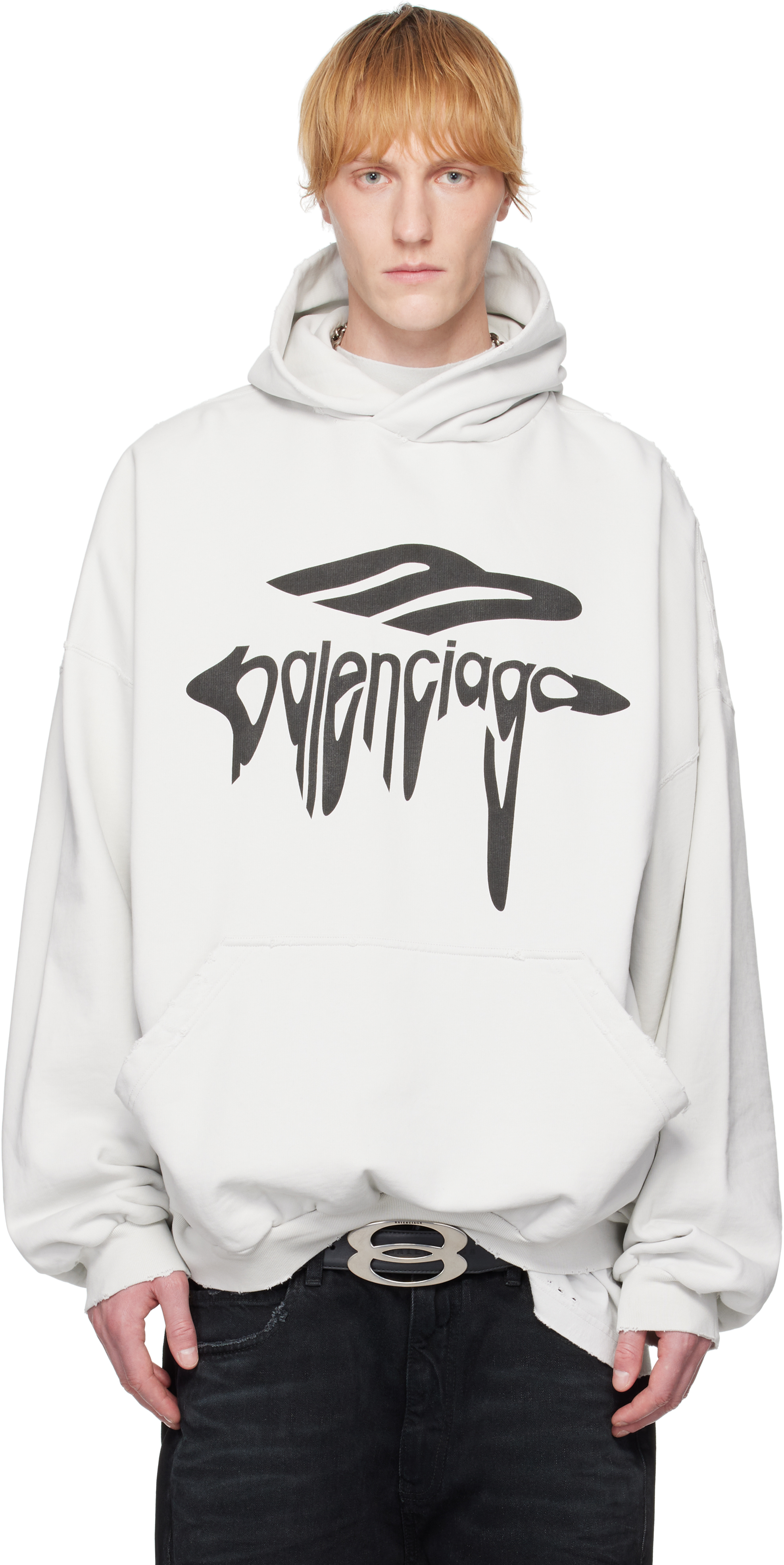 Off-White 3B Liquified Hoodie by Balenciaga on Sale