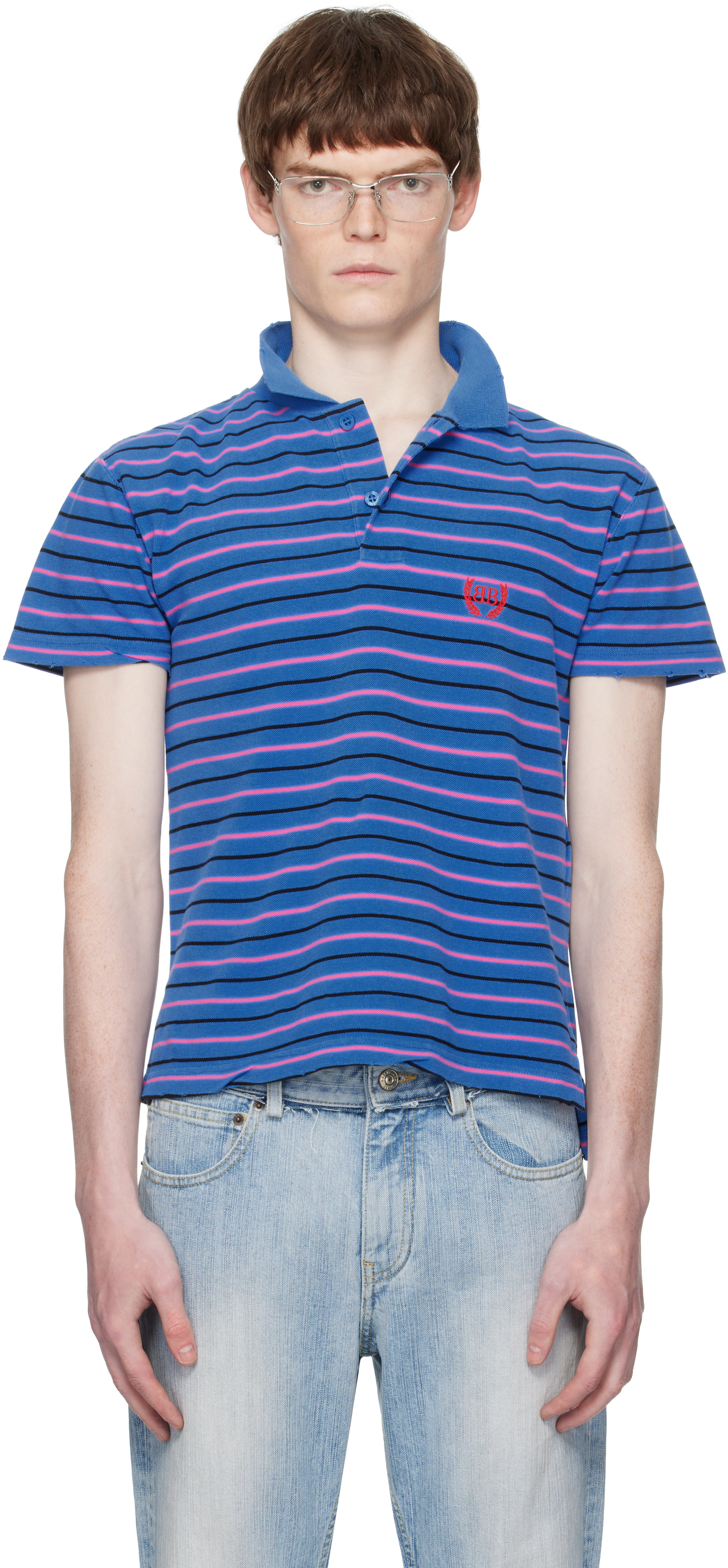 Blue Laurel Classic Fitted Polo