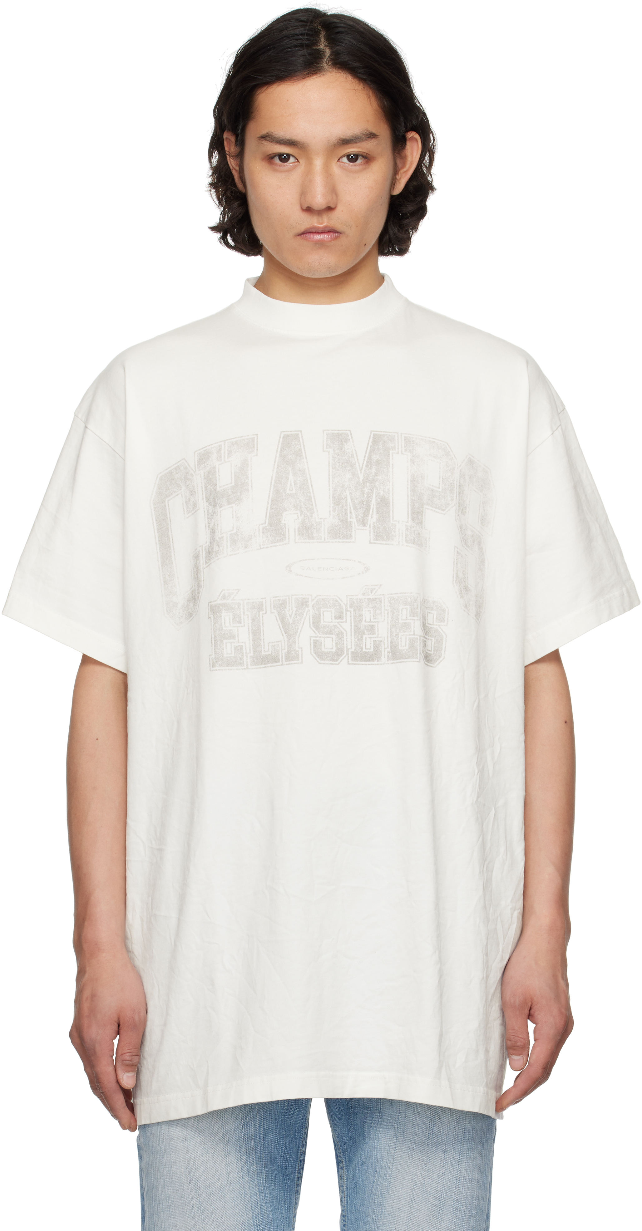爆買いしたい Balenciaga: Off-White 'Champs Élysées' T-shirt | SSENSE トップス