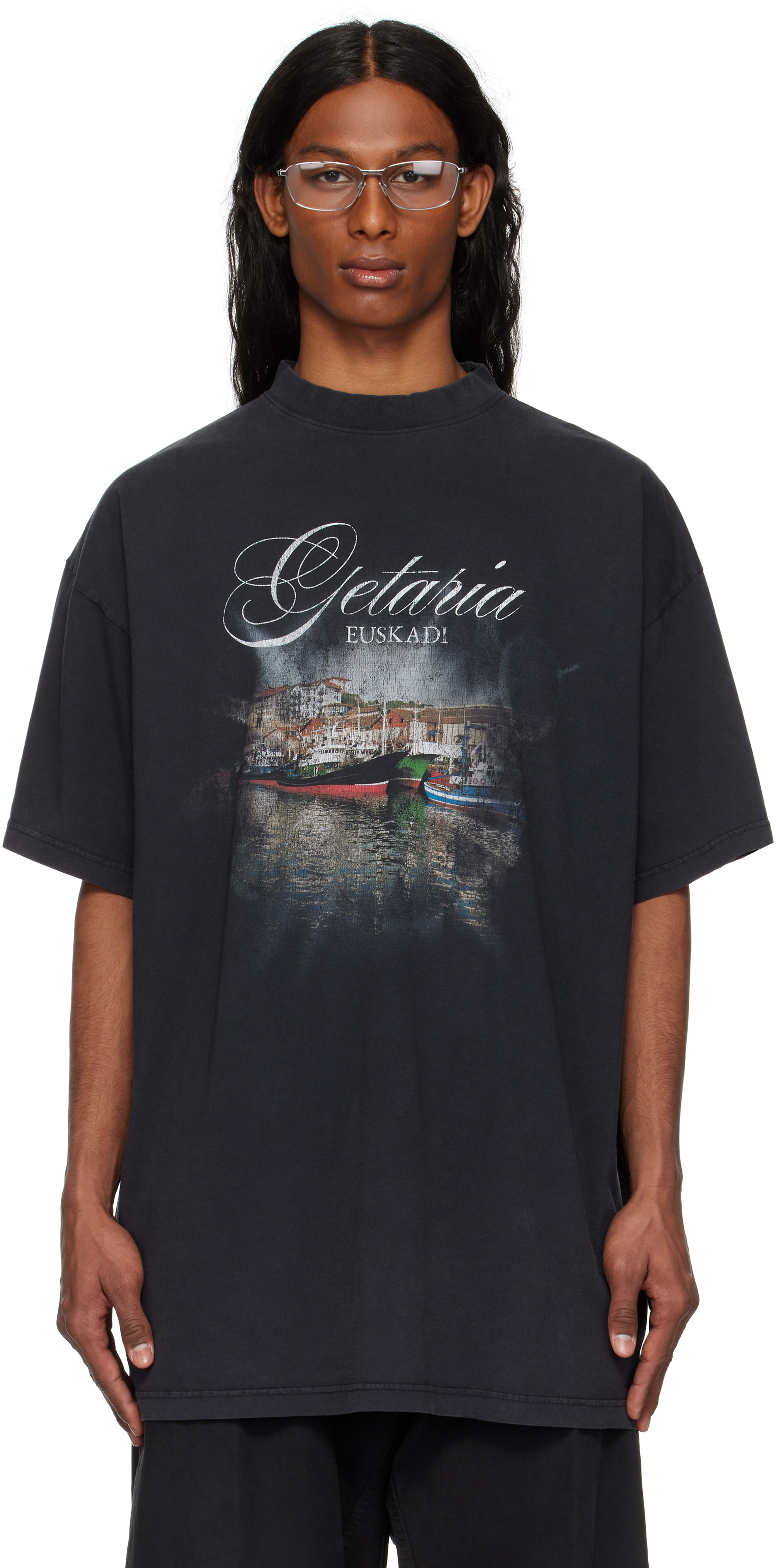 Black 'Getaria' Oversized T-shirt