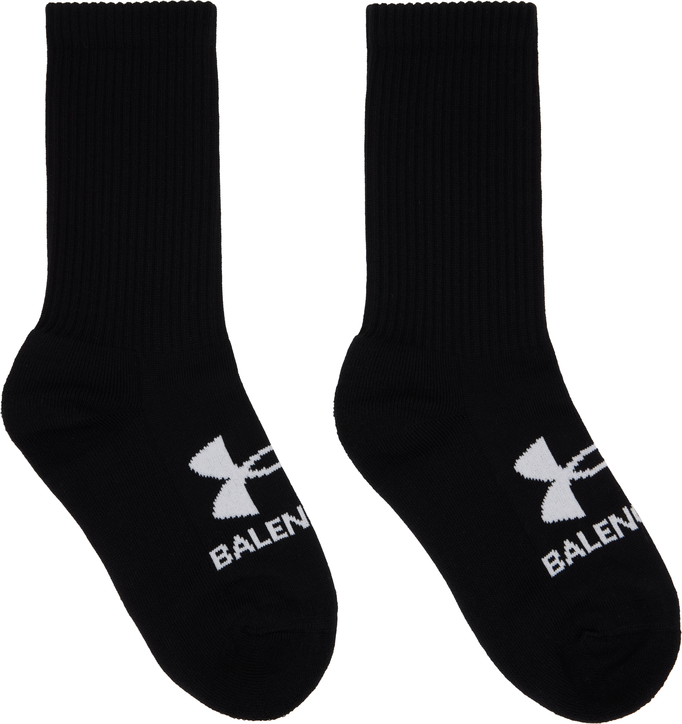Balenciaga Black Under Armour Edition Tennis Socks In 1077
