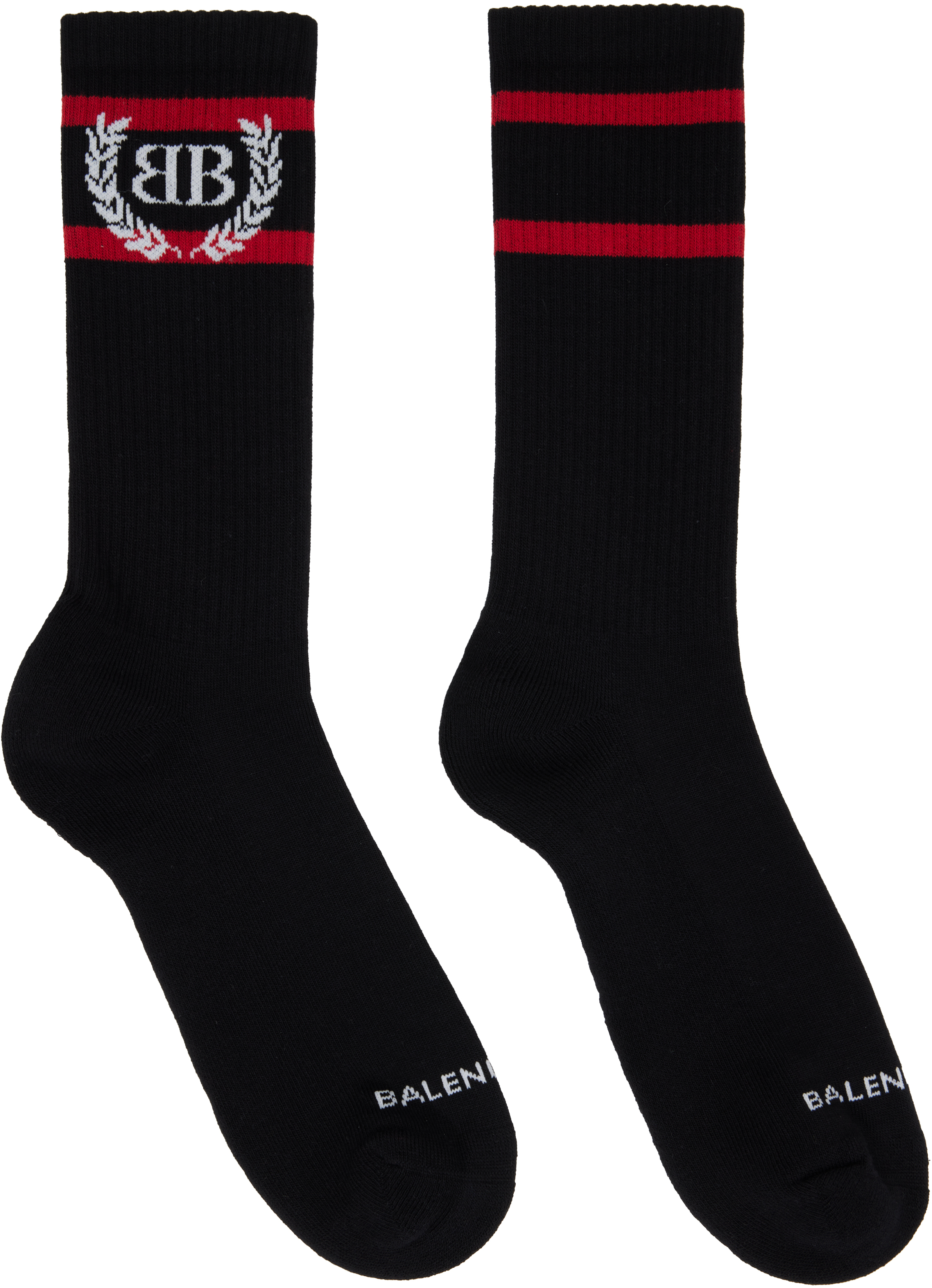 Black & Red Laurel Classic Socks