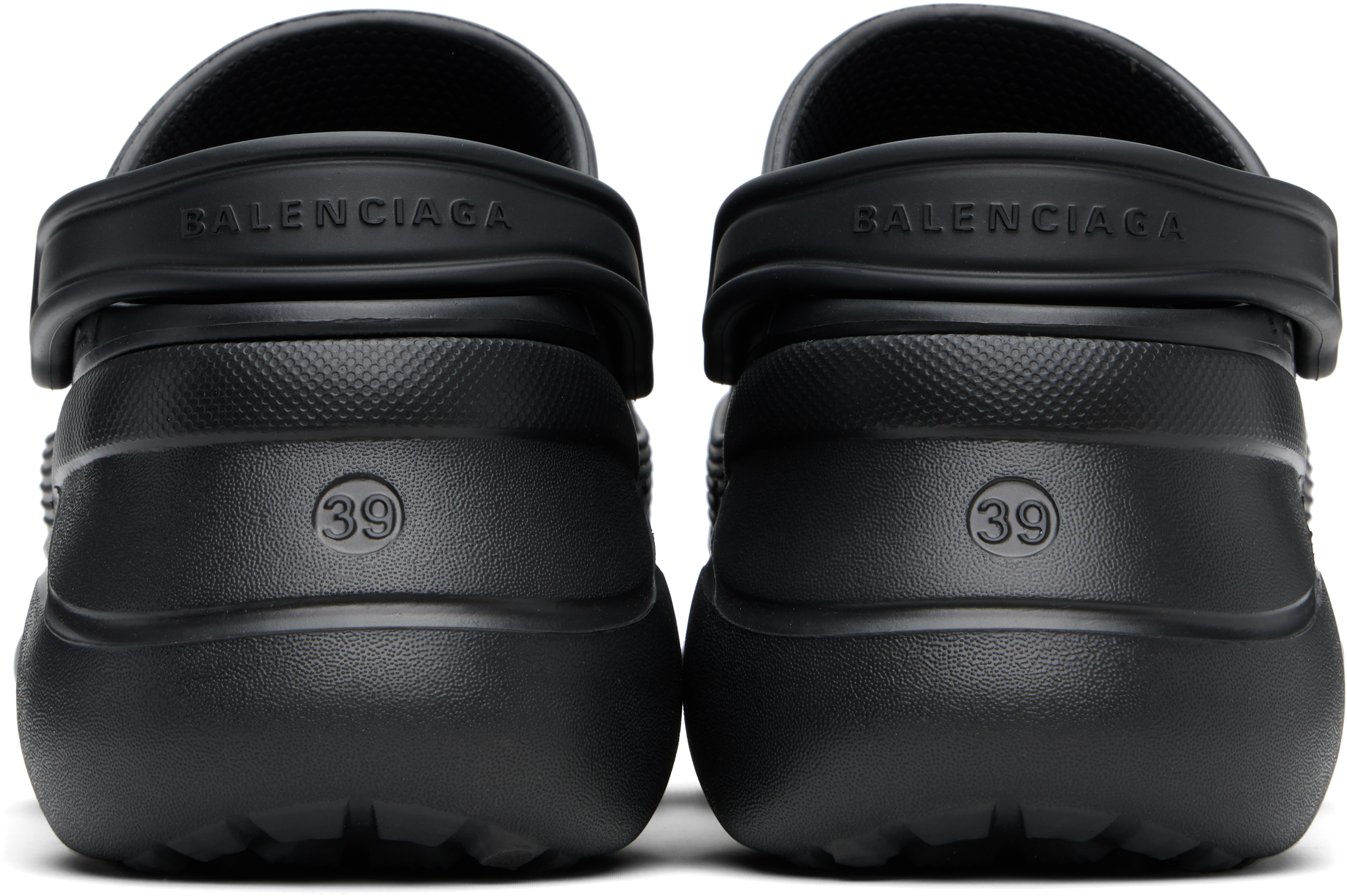 Shop Balenciaga Black Crocs Edition Jibbitz Mules In 1000