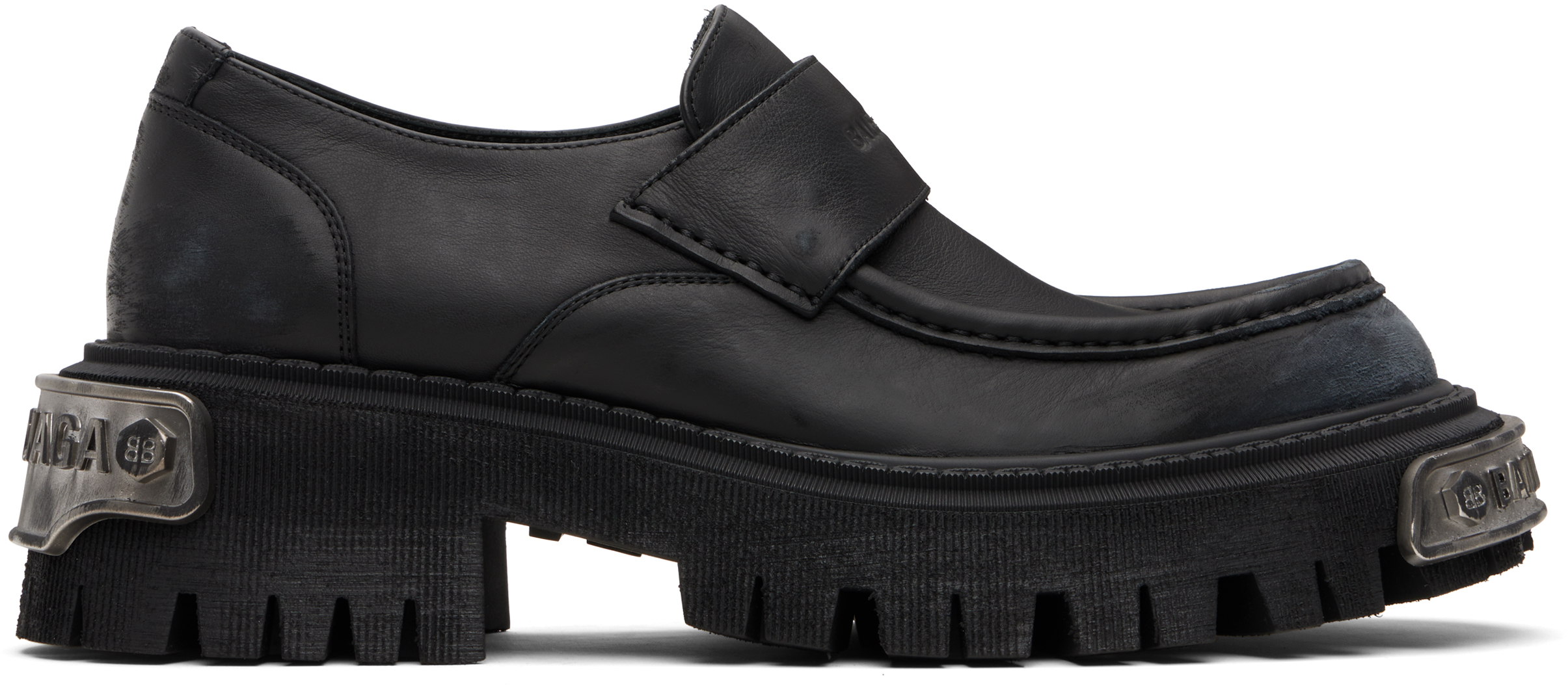 Black Tractor Loafers