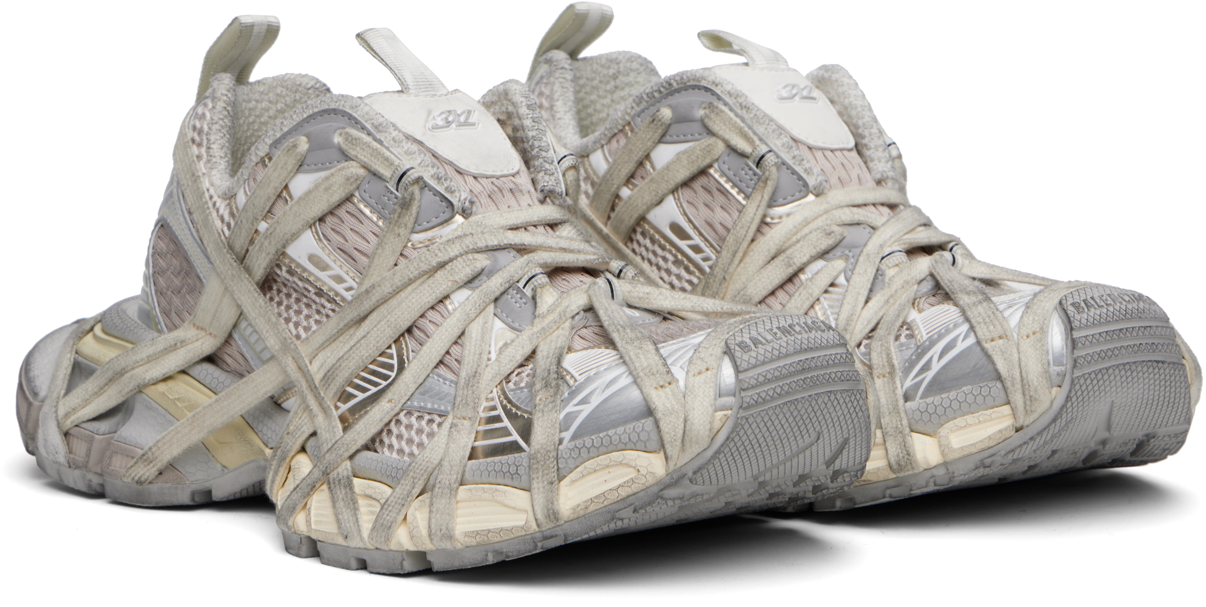Balenciaga Men's 3xl Extreme Lace Sneakers In 9191