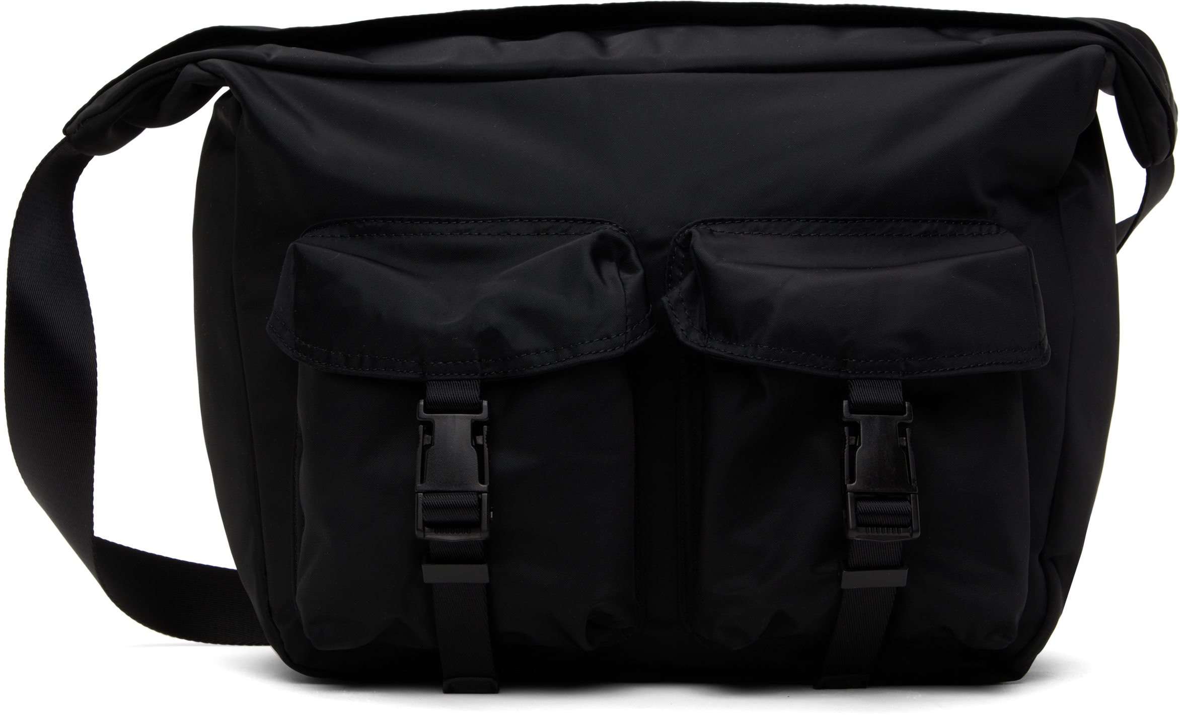 【関税込み】Juun.J ブラック Nylon Pocket バッグ Black Nylon Pocket Bag by Juun.J on Sale