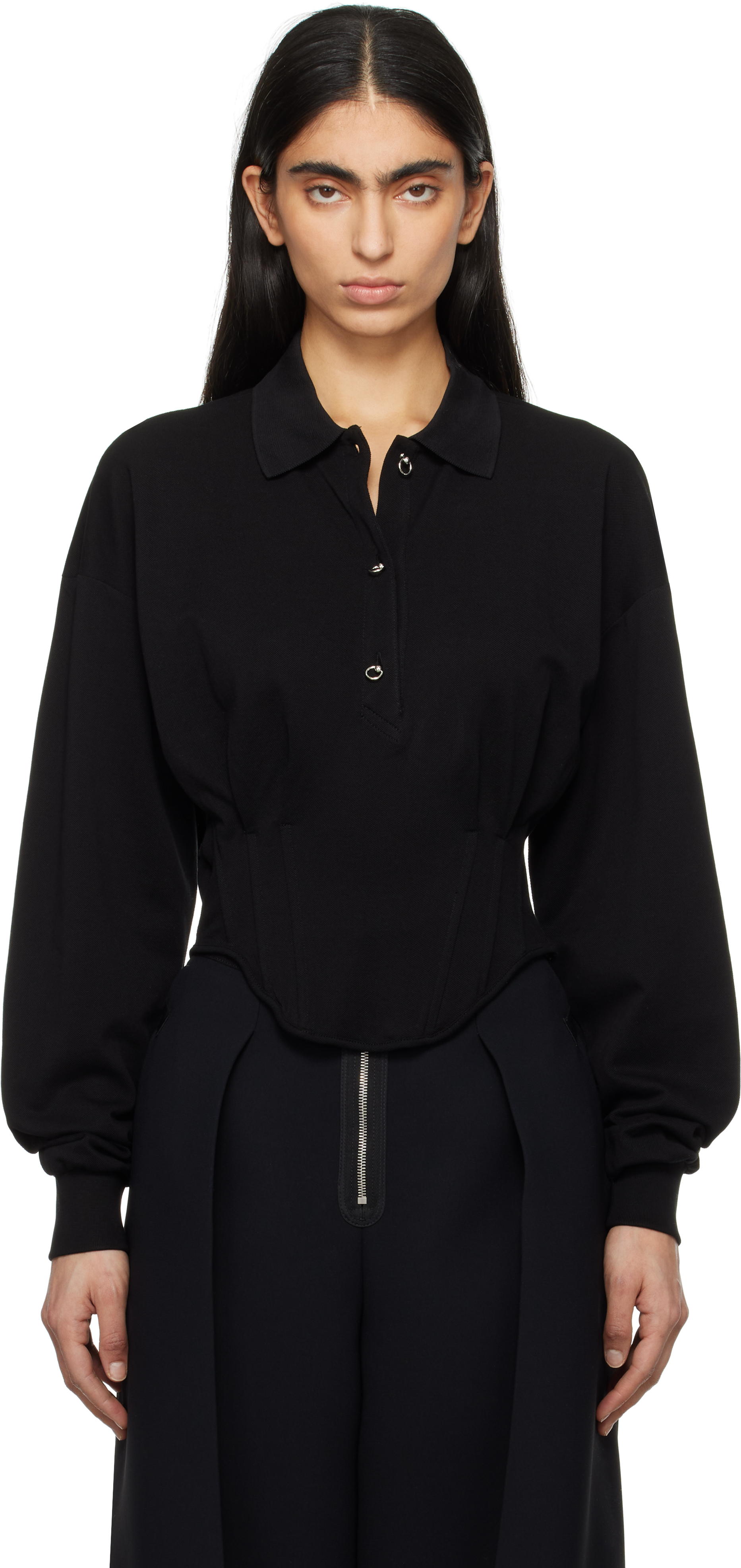 ティエリーミュグレー　ツーピース(黑色) mugler-black-mugler-signature-