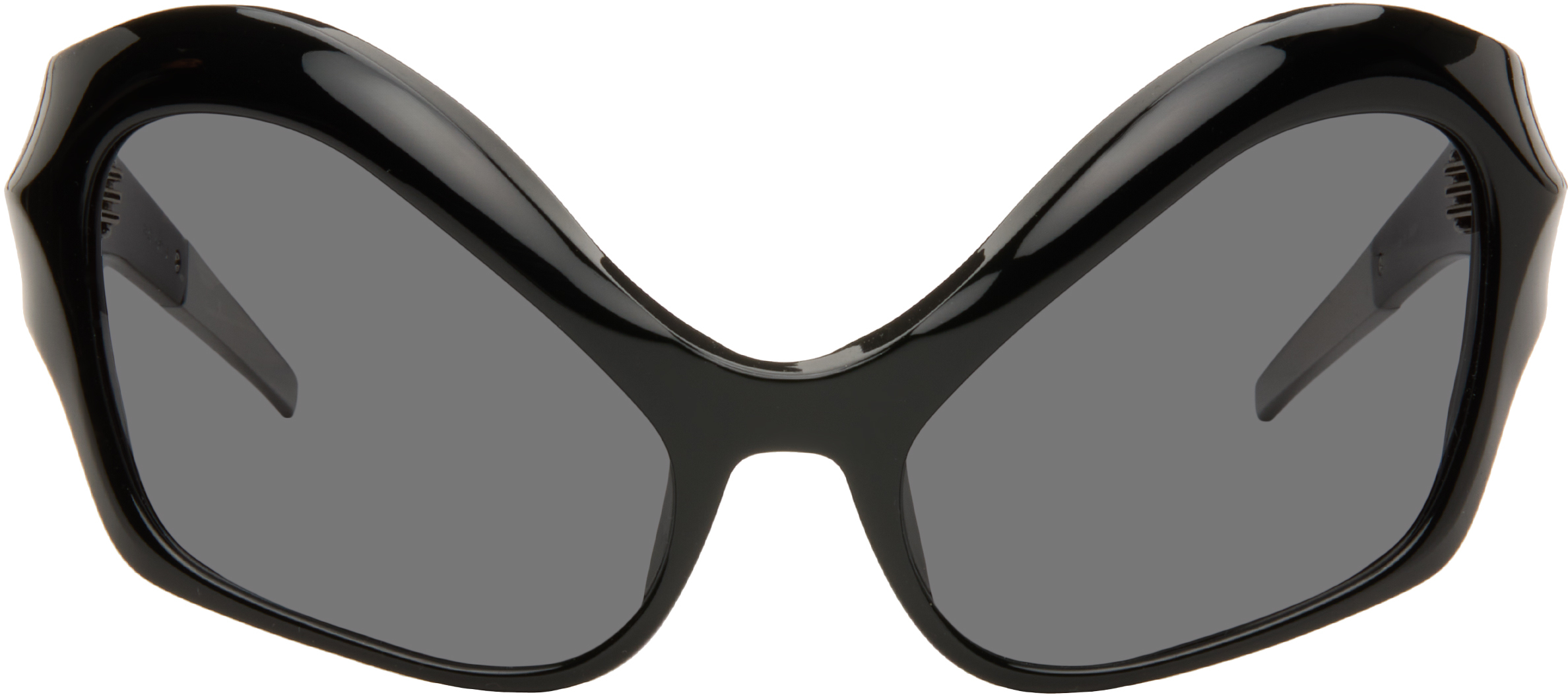 Mugler Black Cat Eye Sunglasses In Black