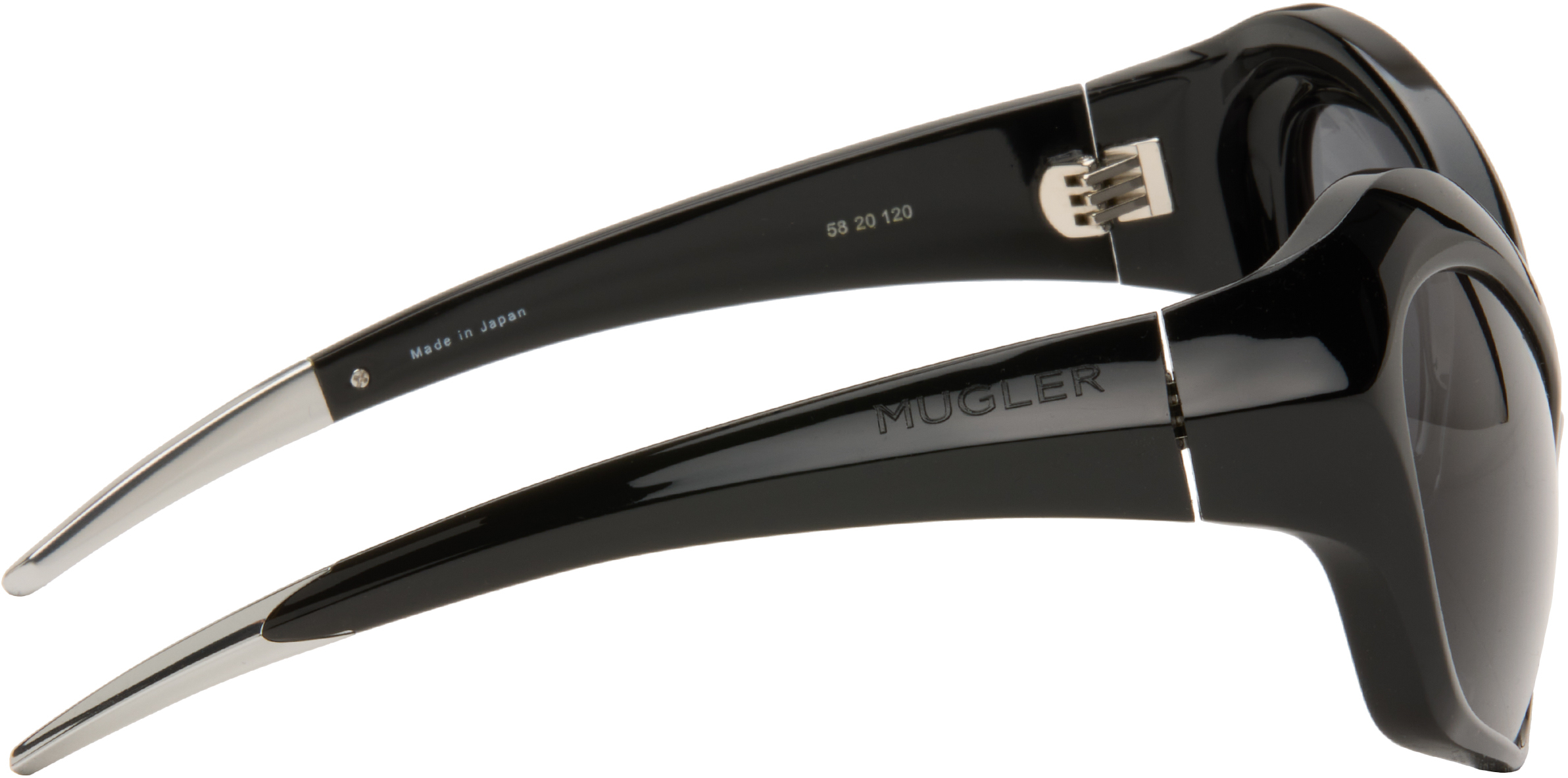 Mugler Black Cat Eye Sunglasses In Black