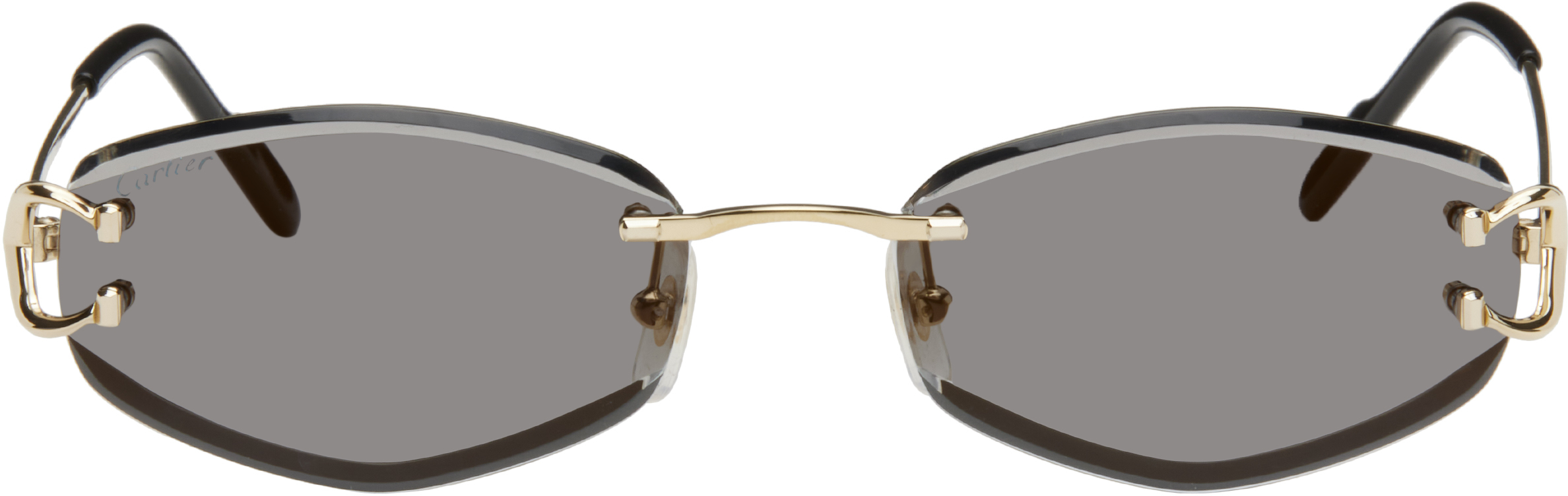 Gold Signature C Geometrical Metal Sunglasses