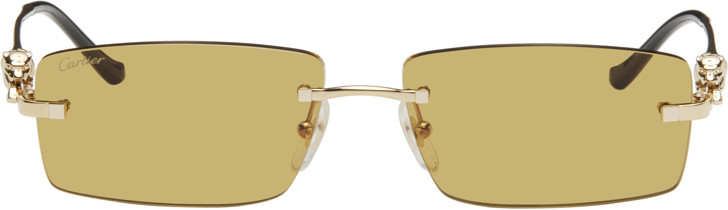 Gold Rimless Sunglasses