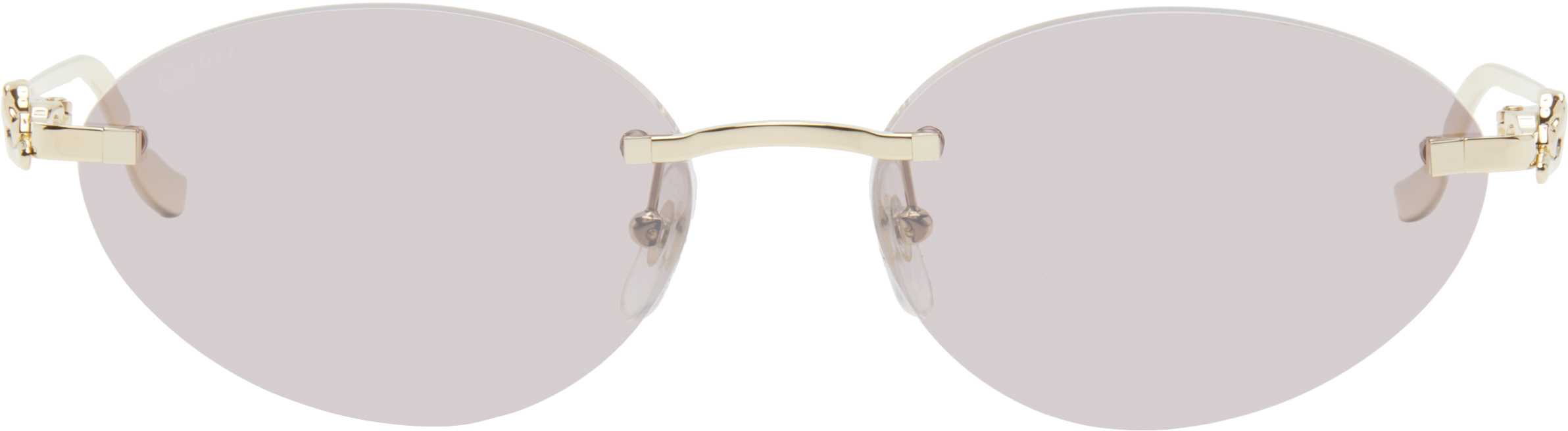 Gold 'Panthère de Cartier' Sunglasses