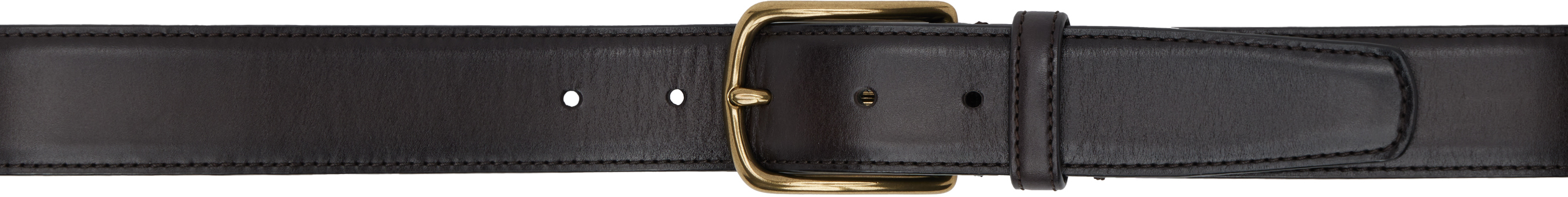 Officine Creative Brown Oc Strip 04 Belt In Moro