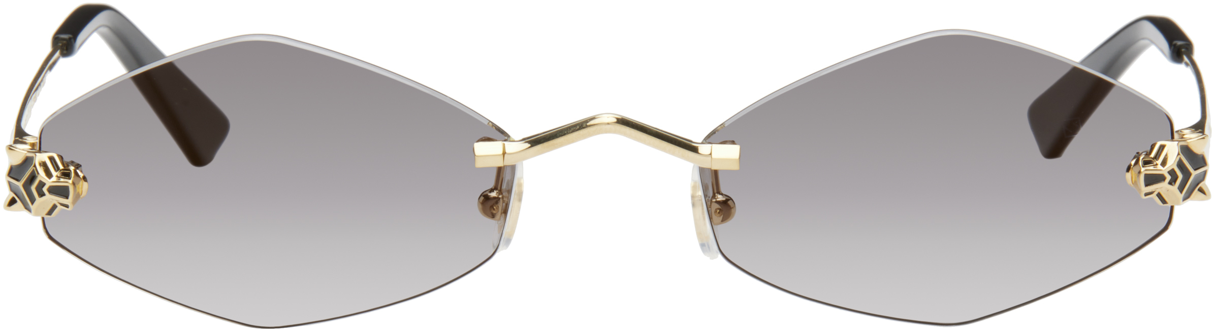 Gold 'Panthère de Cartier' Sunglasses