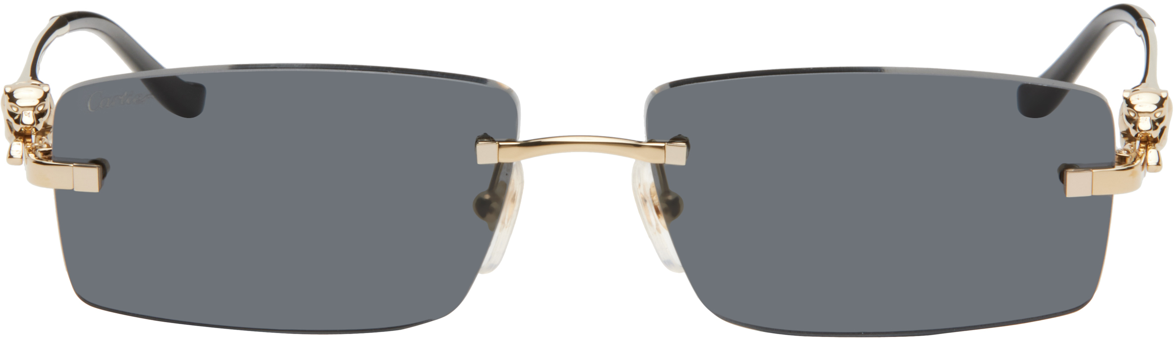 Gold 'Panthère de Cartier' Sunglasses