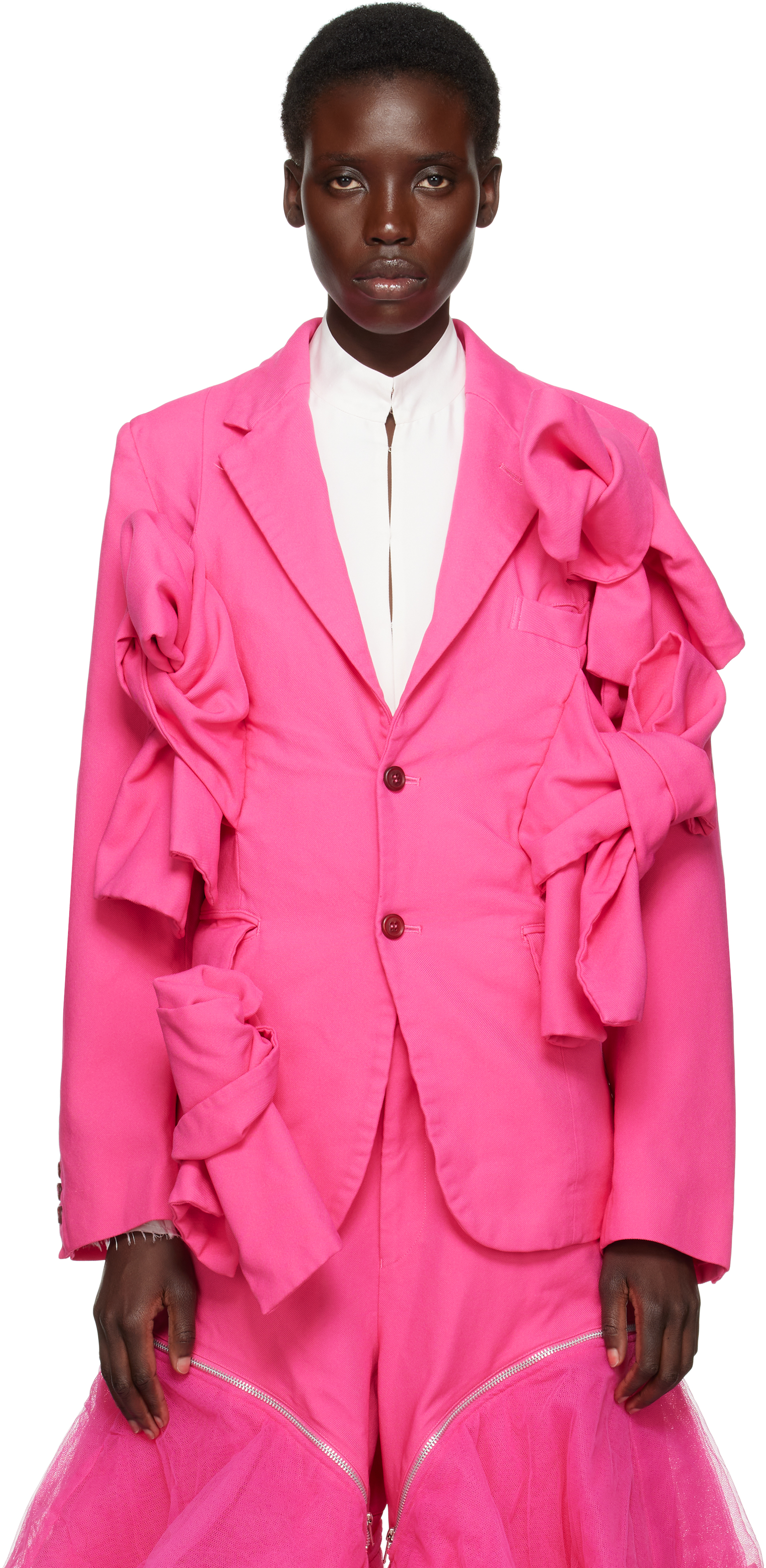 Pink Gabardine Blazer