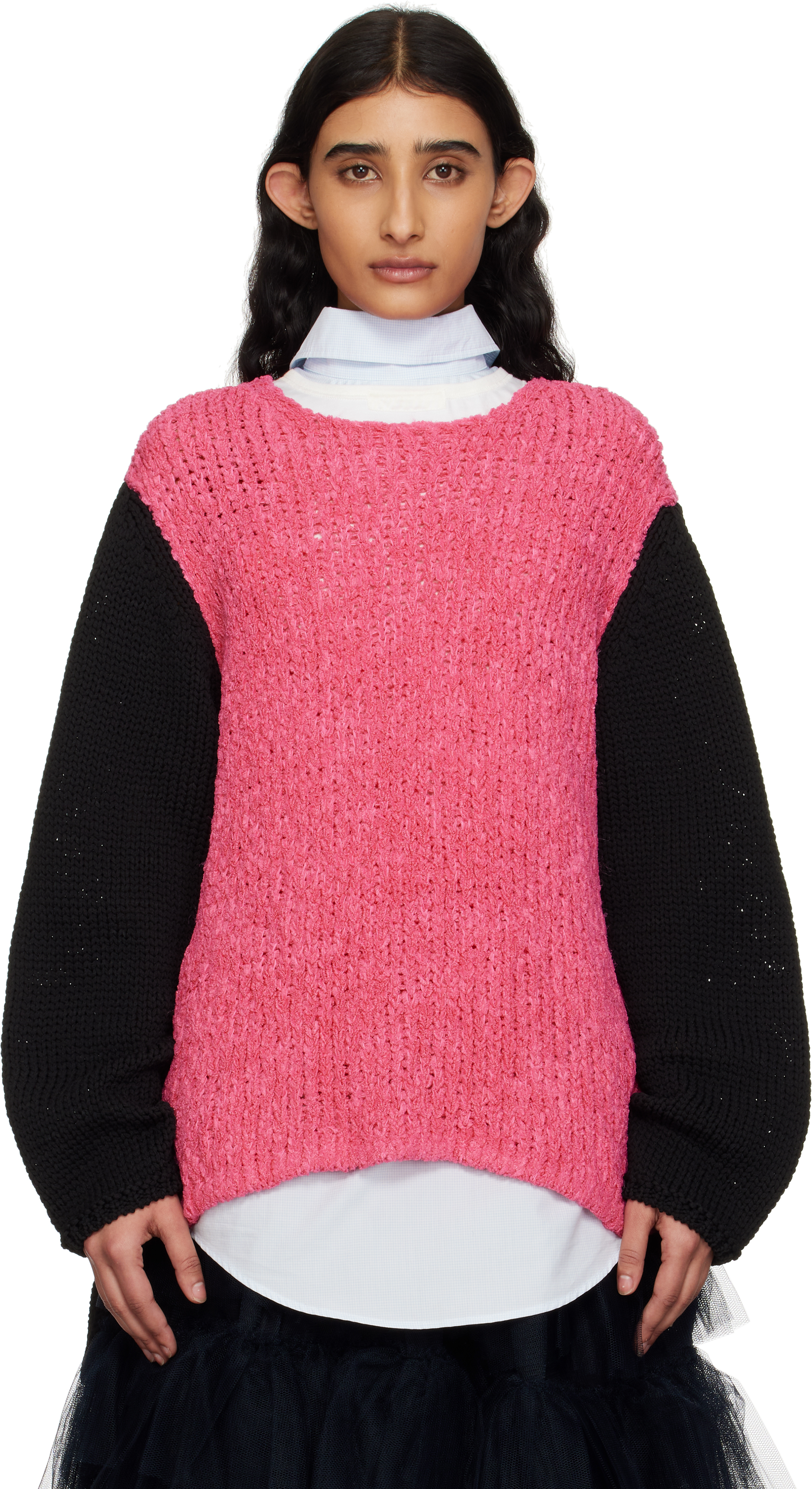 Black 
Pink Crewneck Sweater