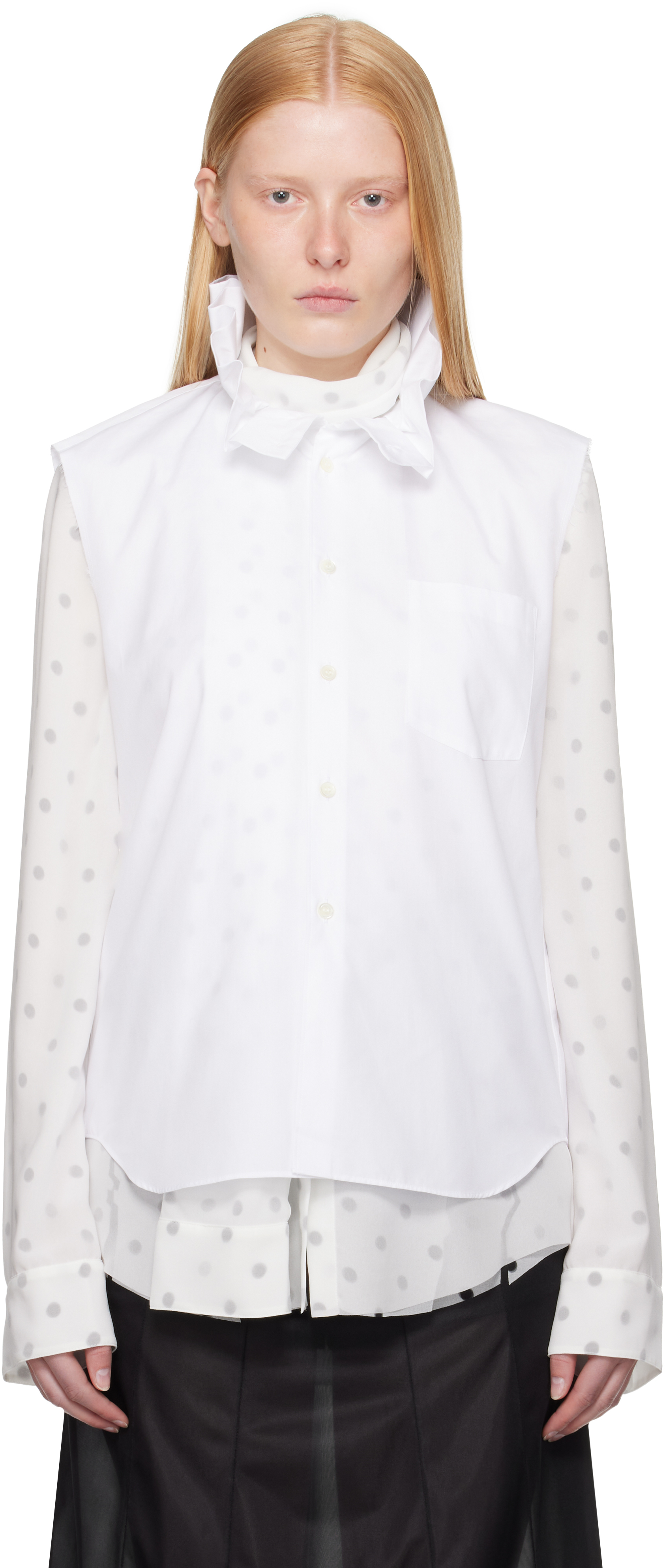 White Broad Shirt