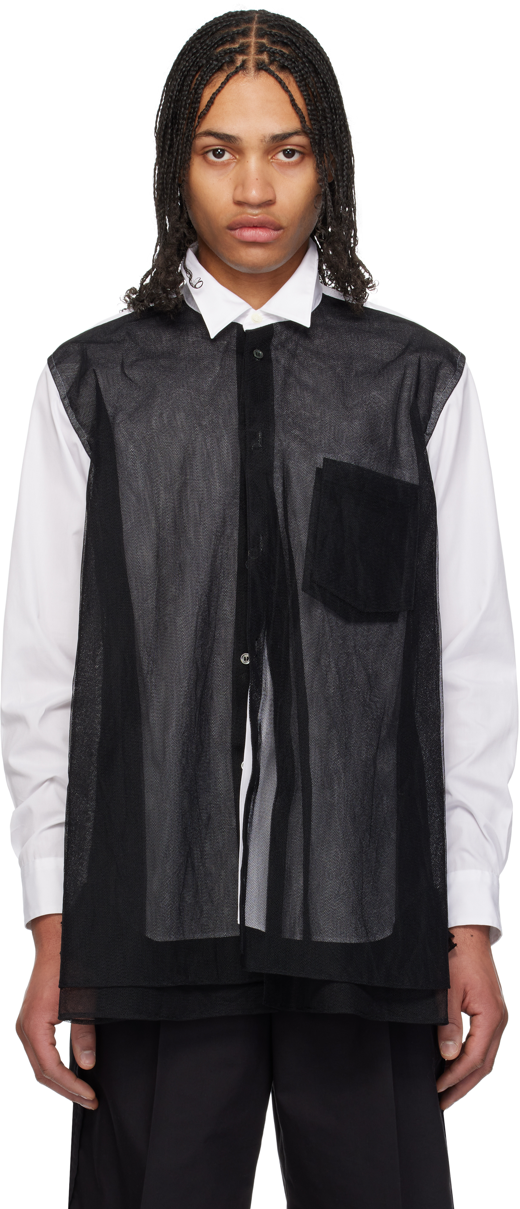 White 
Black Layered Shirt