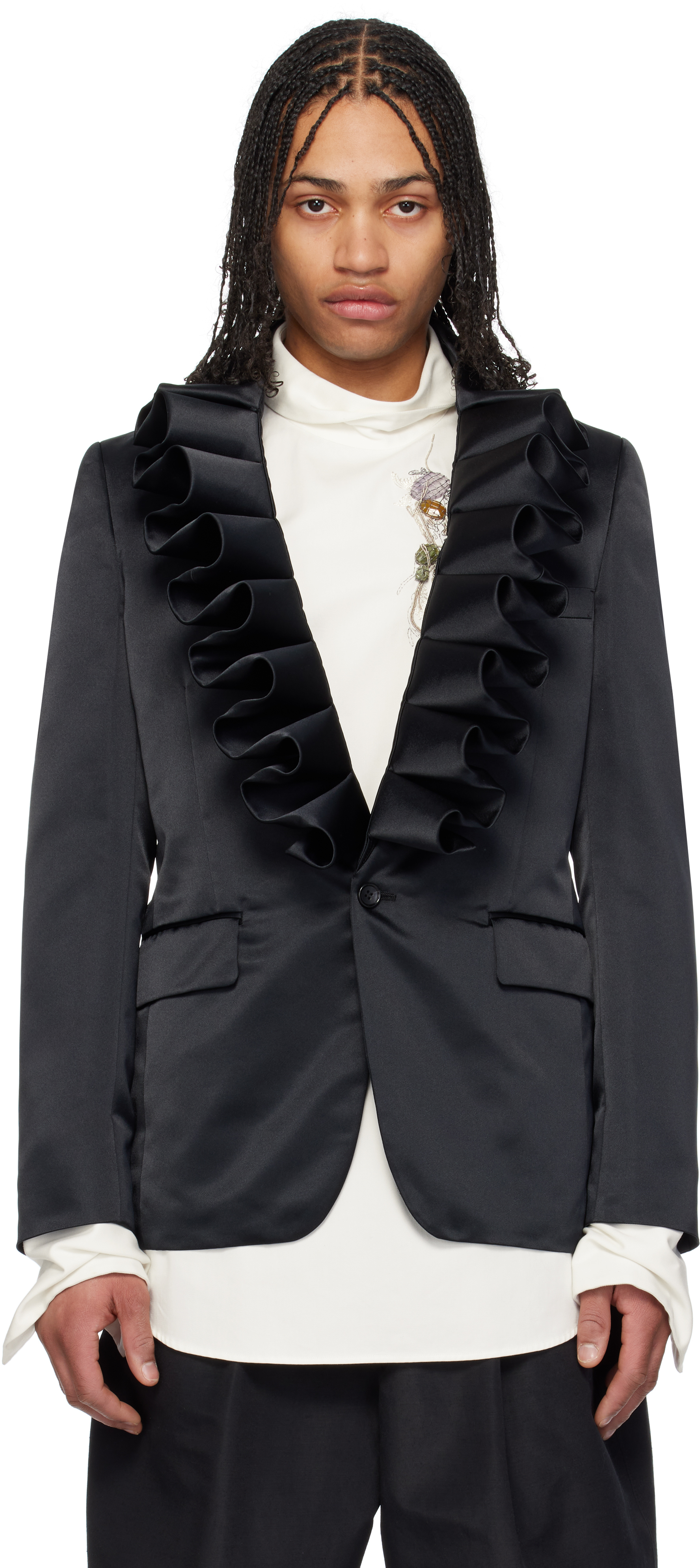 数量は多い  Homme Garçons des Comme Plus: SSENSE | Blazer Ruffle Black 小物
