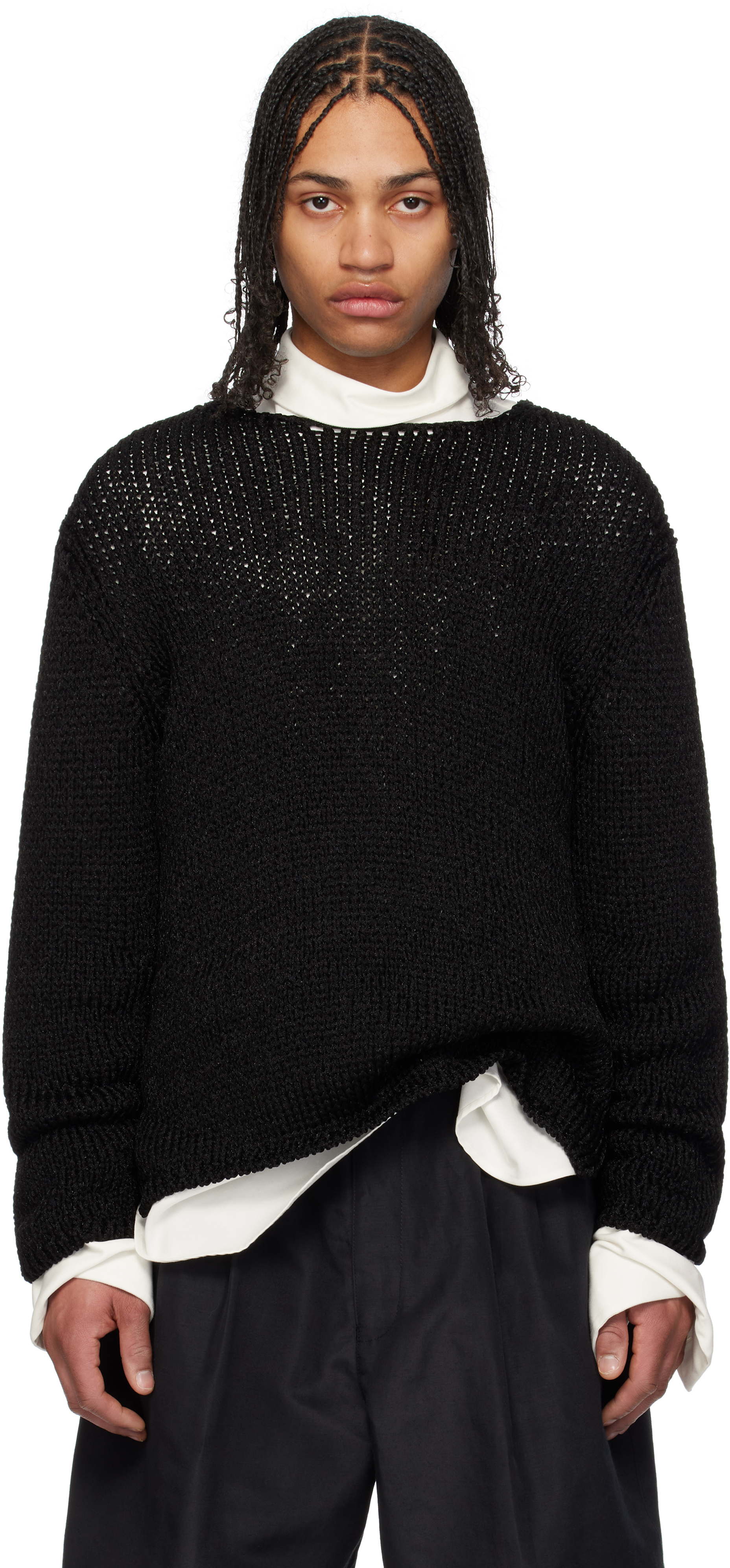 Black Droptail Sweater